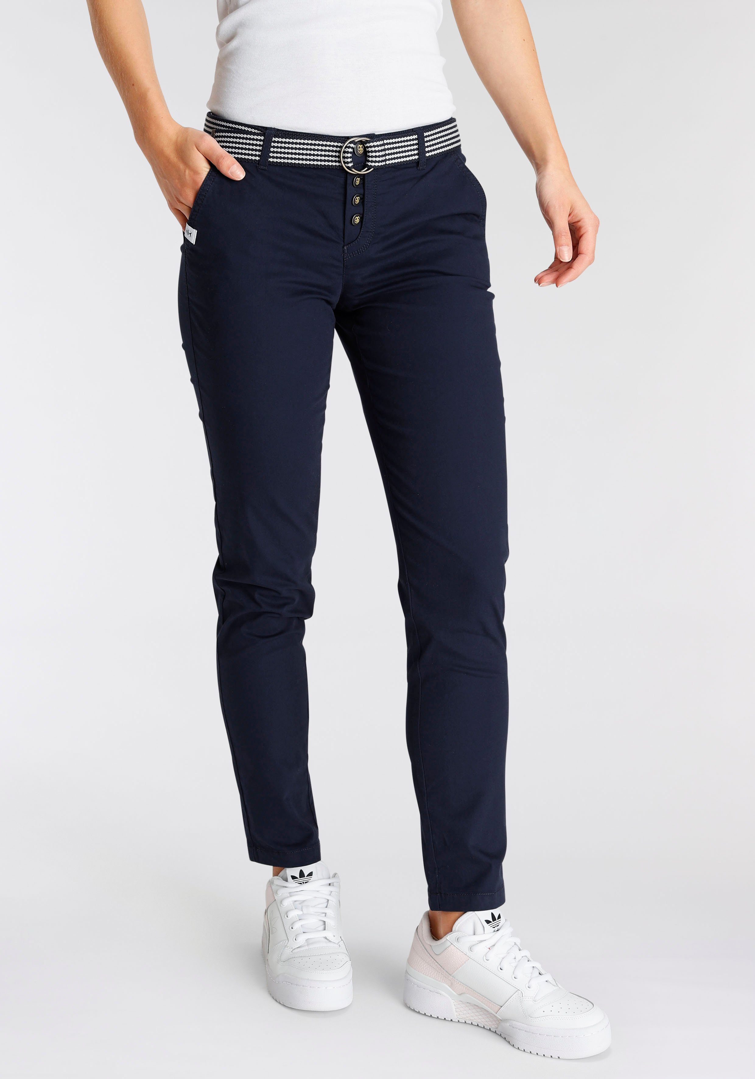 DELMAO Chino met bijpassende riem - nieuw merk! (set, 2-delig, Met gordel)