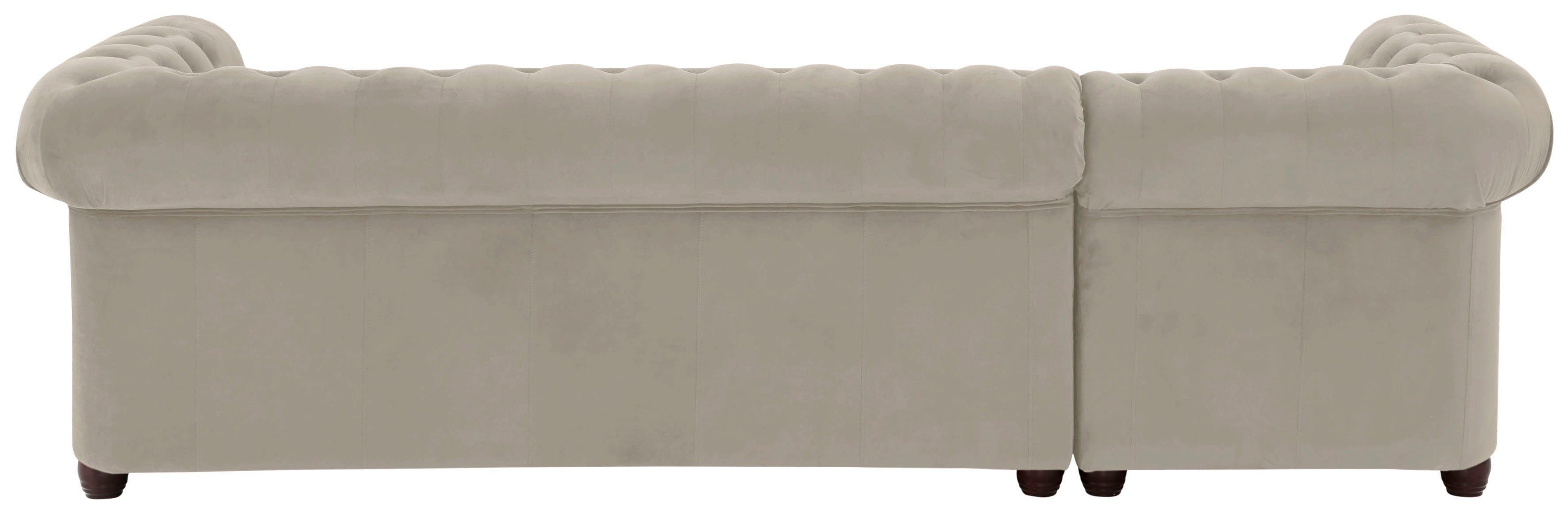 Home affaire Chesterfield-bank New Castle L-vorm hoogwaardige capitonnage in chesterfield-design, bxdxh: 255(171x72)