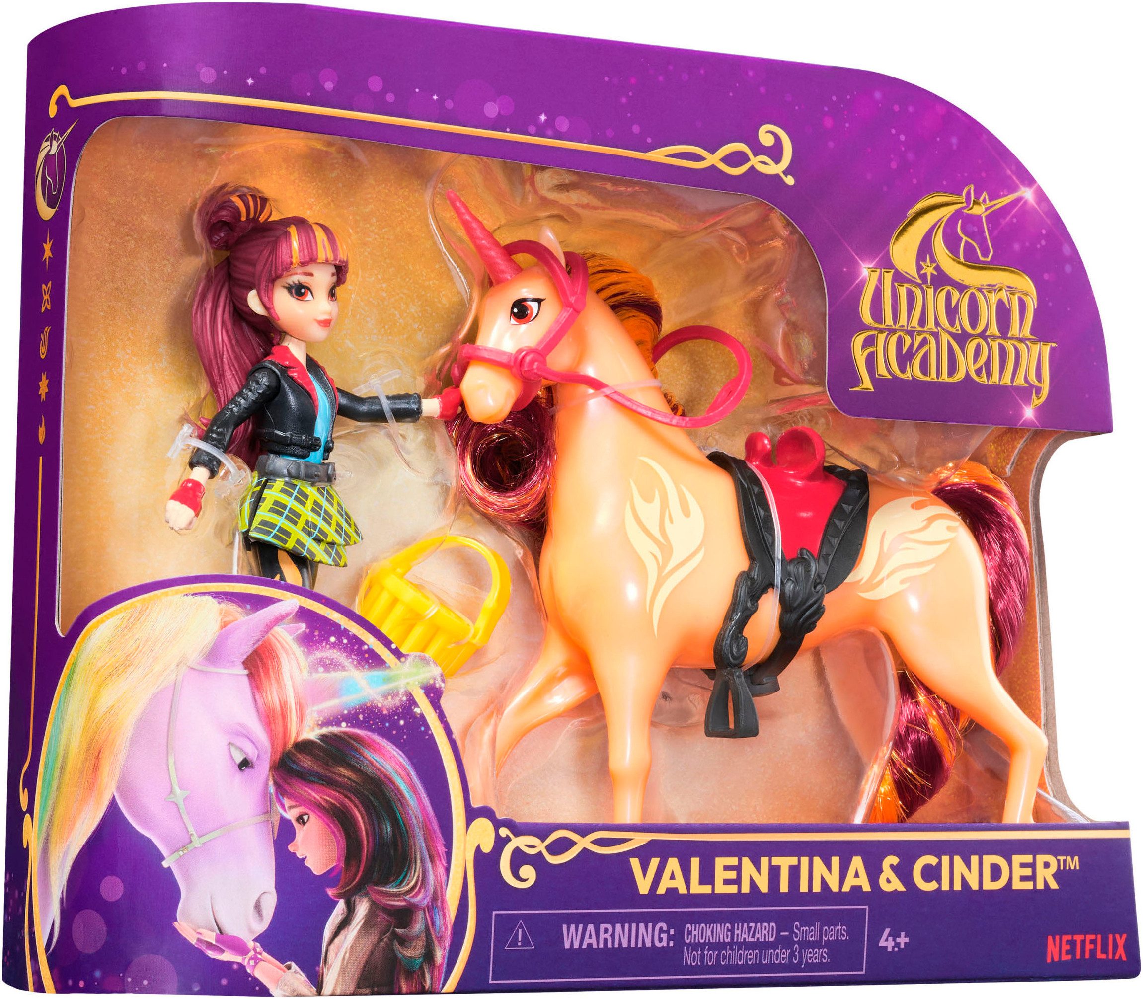 Spin Master Aankleedpop Unicorn Academy Valentina und Einhorn Cinder Set