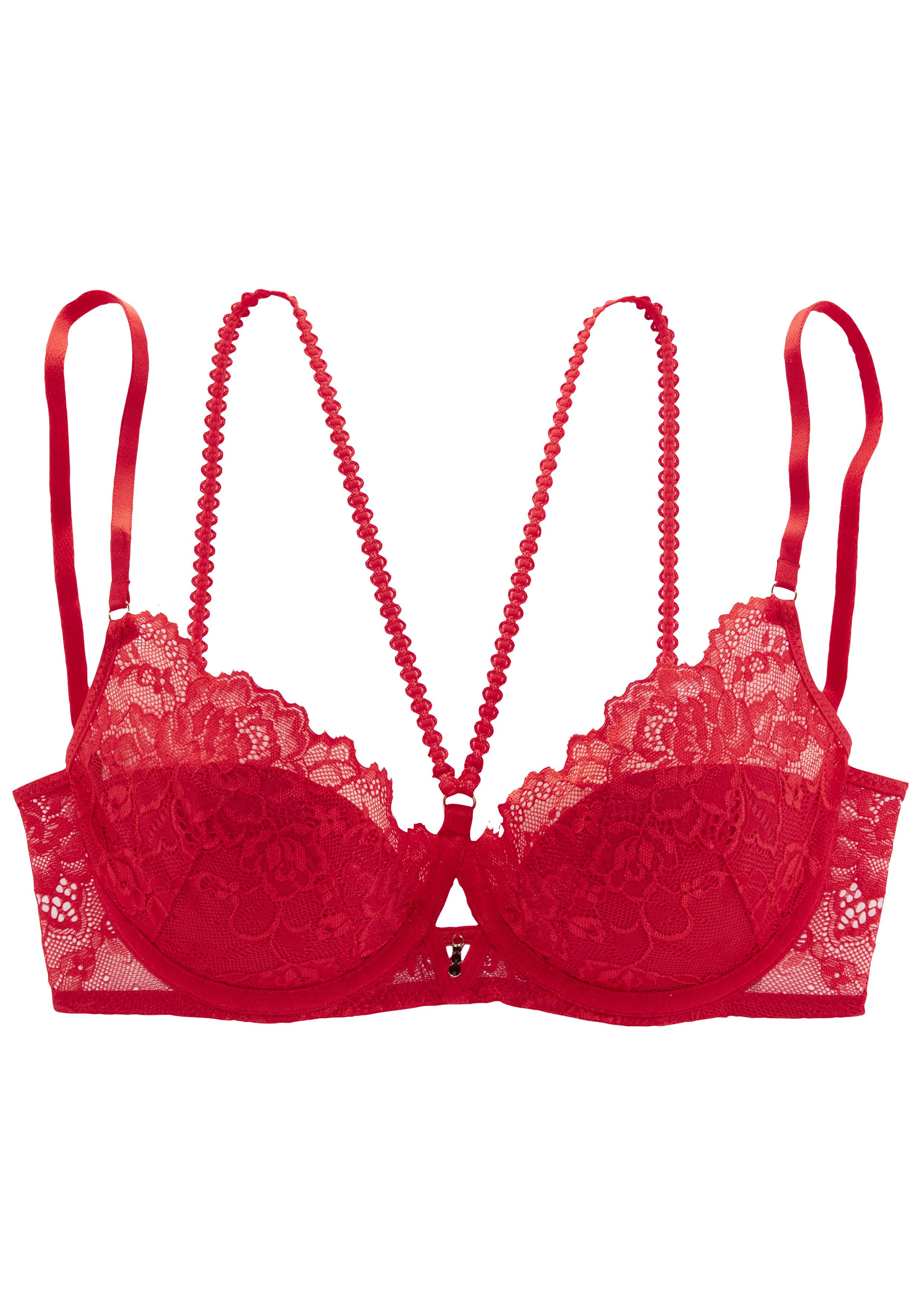 Lascana Push-up-bh met verleidelijk sierlint en cut-out, sexy lingerie