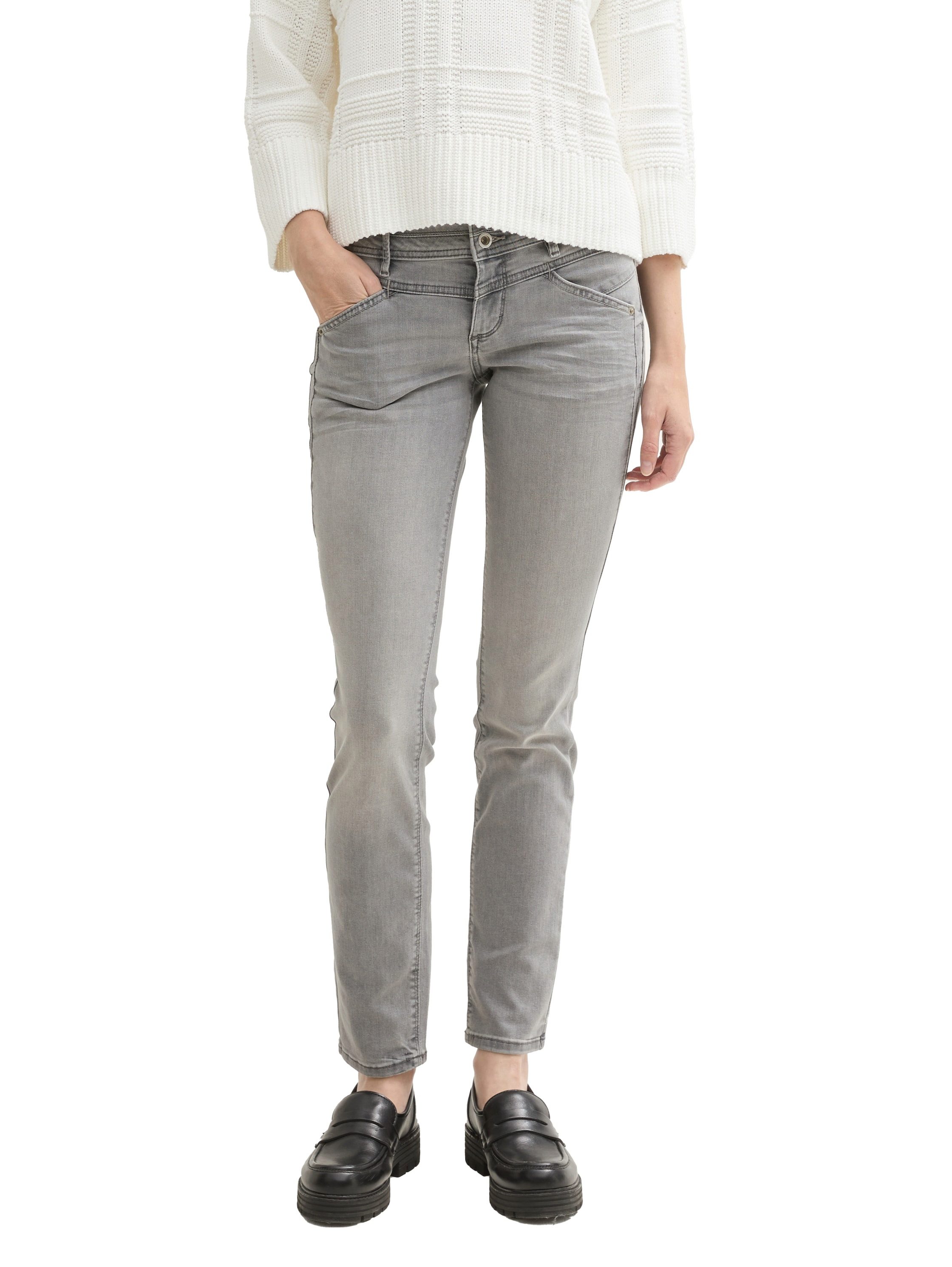 Tom Tailor Slim fit jeans met een ritssluiting dames slim fit jeans maat 26 grijs