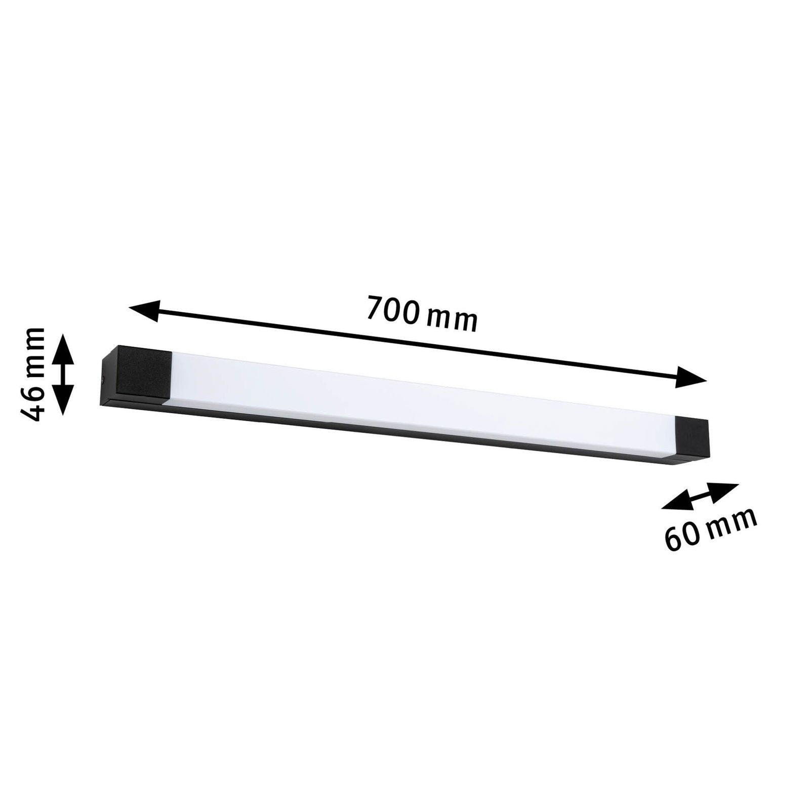 Paulmann Led-spiegellamp Selection Bathroom Spiegelverlichting Quasar IP44 3000K 230V 11,2W (1 stuk)