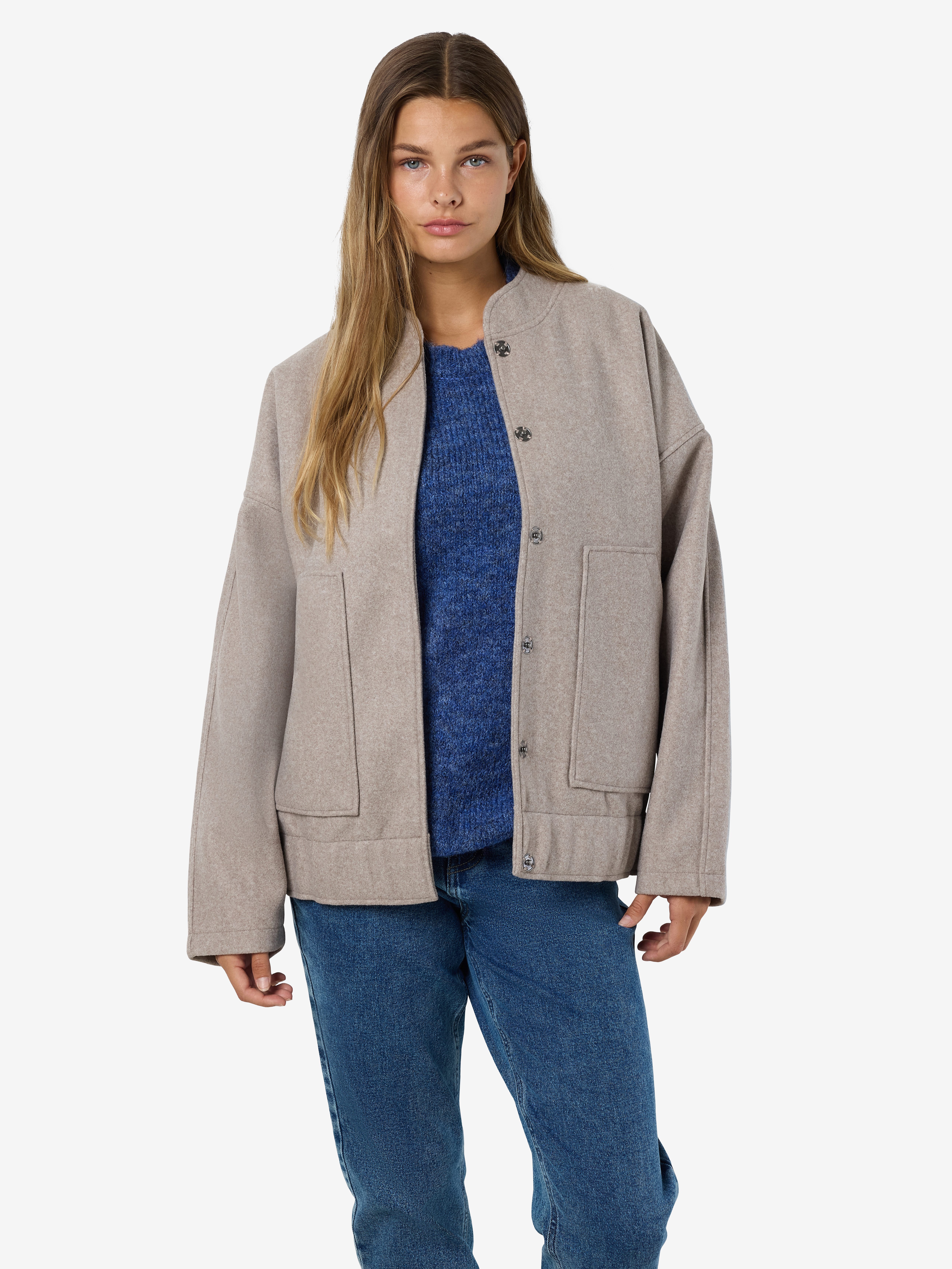 Noisy may Blousejasje NMHALSTON L/S BOMBER JACKET WVN NOOS