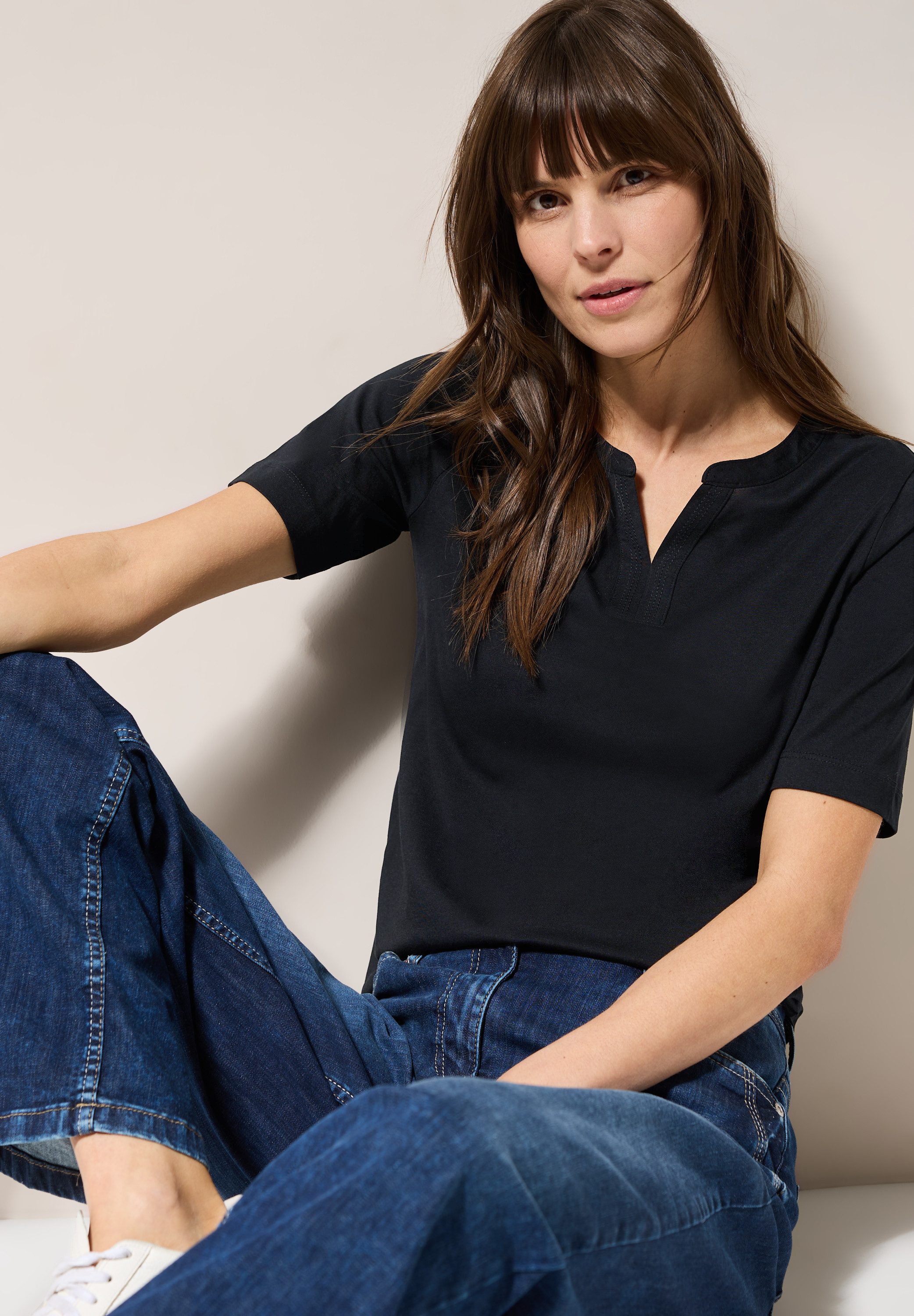 Cecil T-shirt in tuniek-look