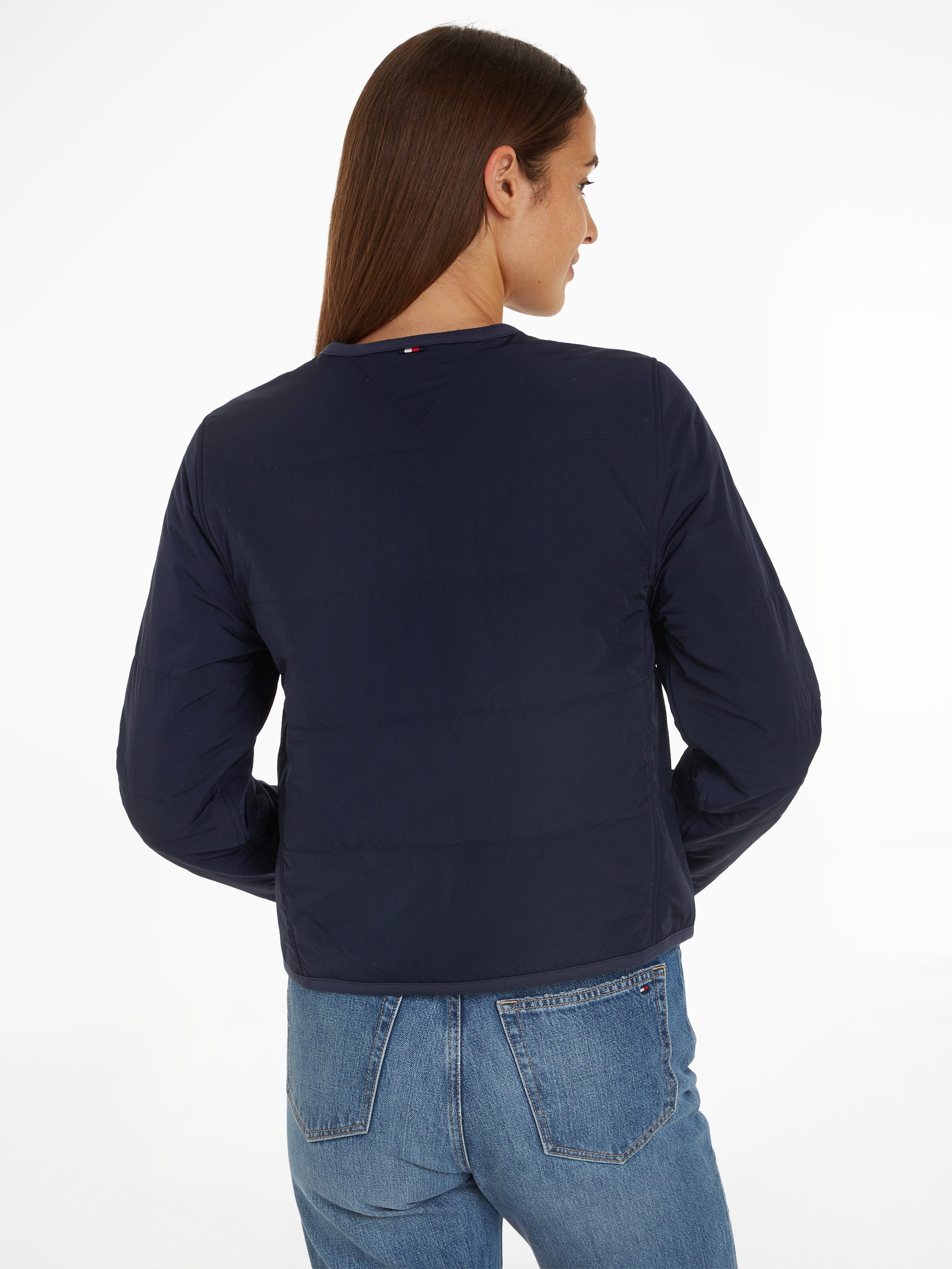 Tommy Hilfiger Gewatteerde jas JERSEY LINED JACKET met tommy jeans-merklabel
