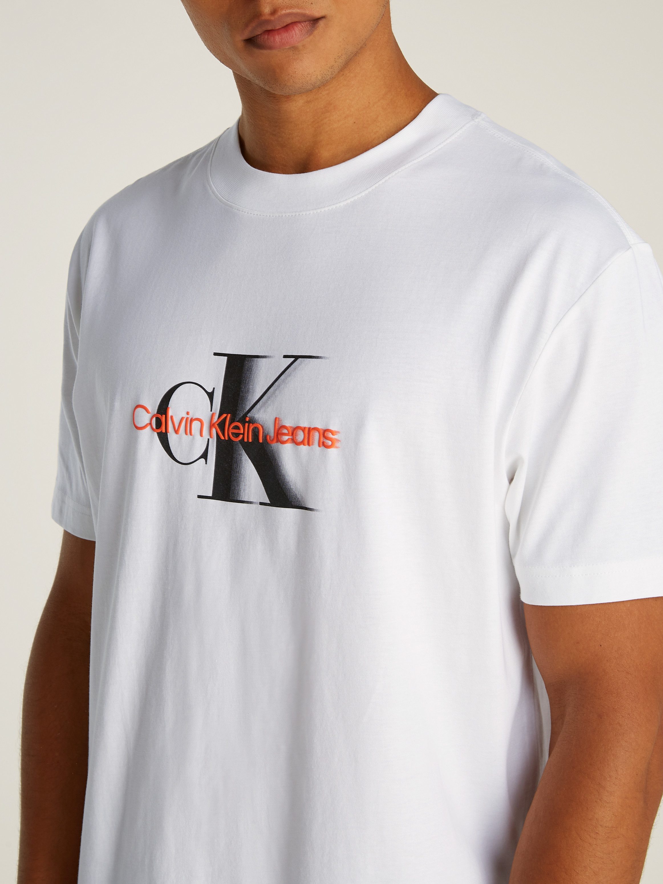 Calvin Klein T-shirt MONOLOGO SHIFT TEE met grote logoprint