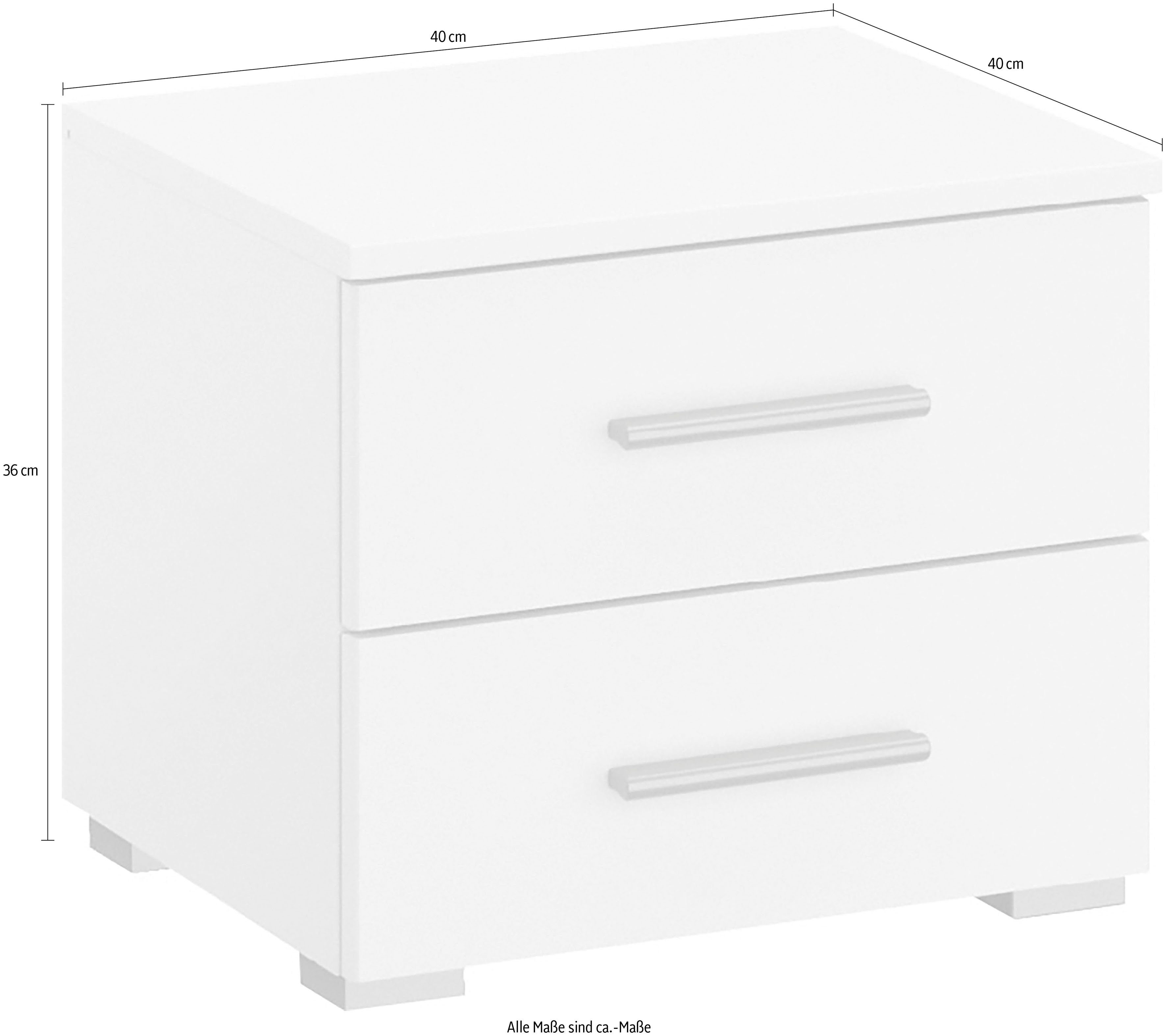 rauch Nachtkastje Base set van 2, optioneel met modern hoogglanzend front (set)