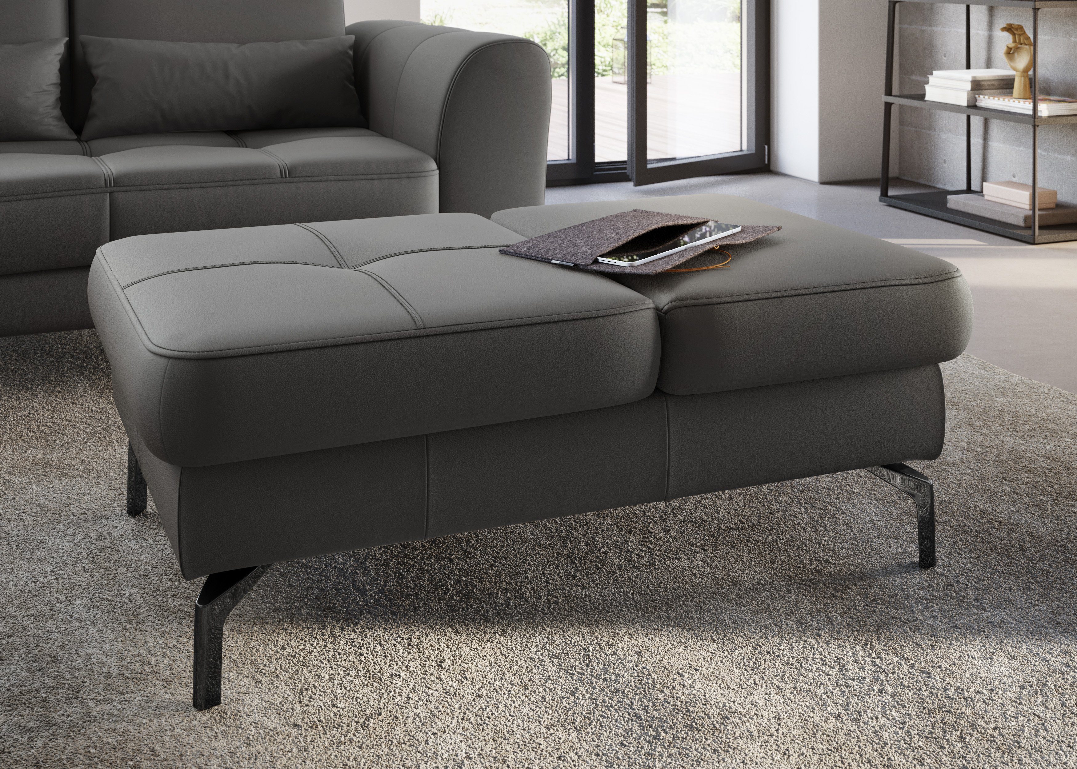 sit&more Hocker Bendigo met inklapfunctie, bodemvrijheid 15 cm, naar keuze in 2 pootkleuren