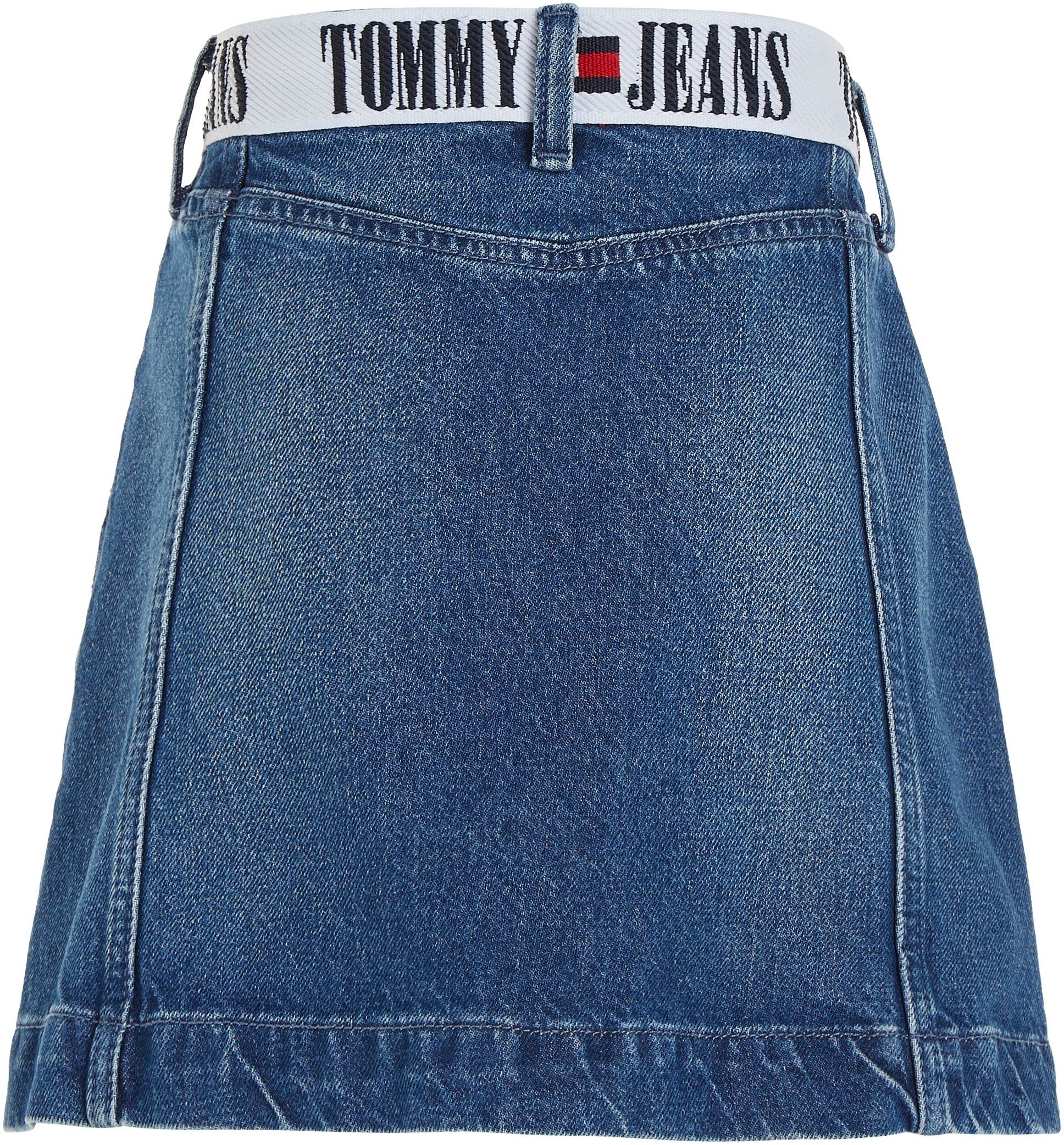 Tommy Hilfiger Jeans rok MONOTYPE TAPE SKIRT Webrok met Tommy Hilfiger logotape