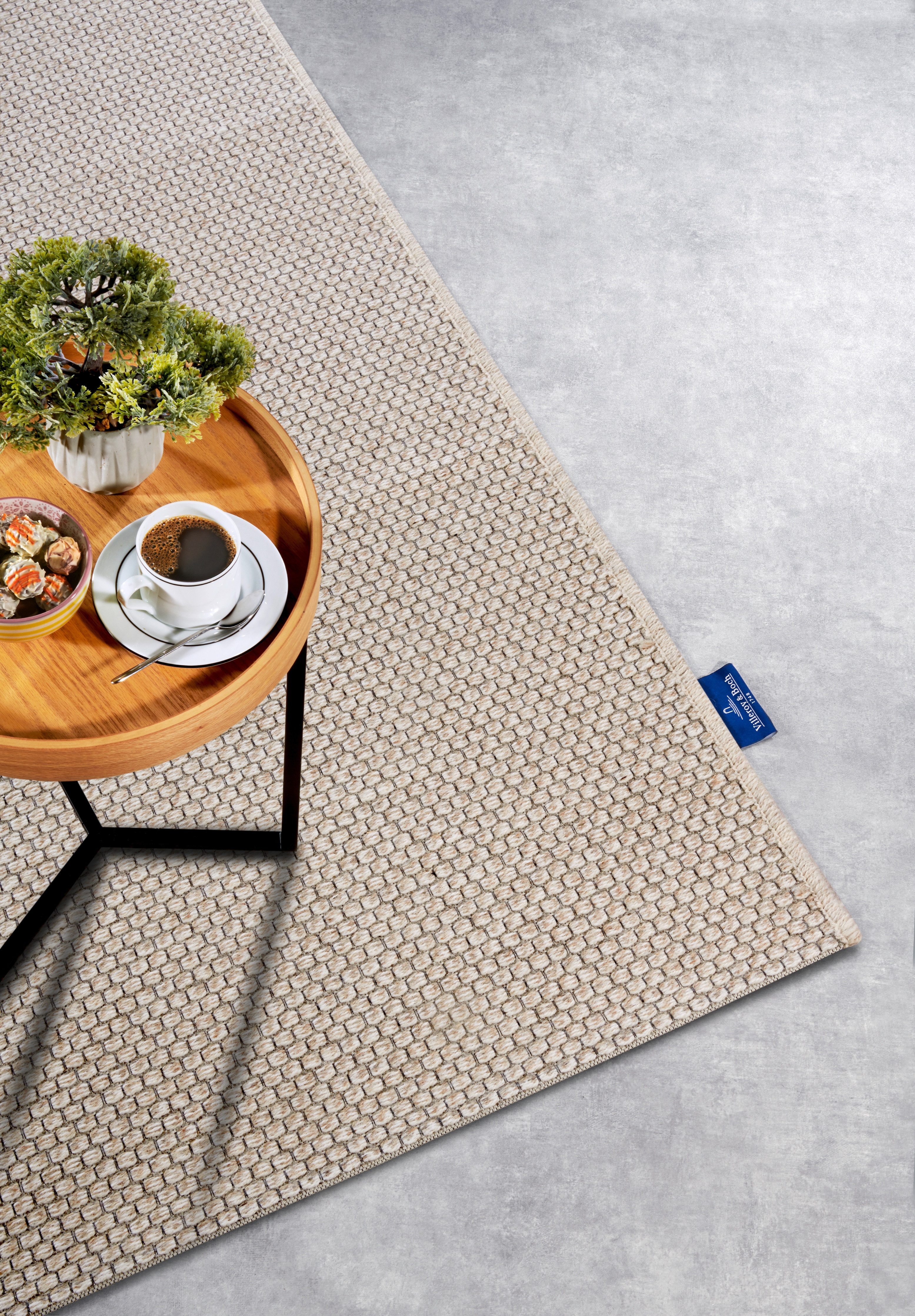 Villeroy & Boch Wollen kleed CHARLES Scheerwol, wol, natuur, woonkamer, slaapkamer, boho, scandi