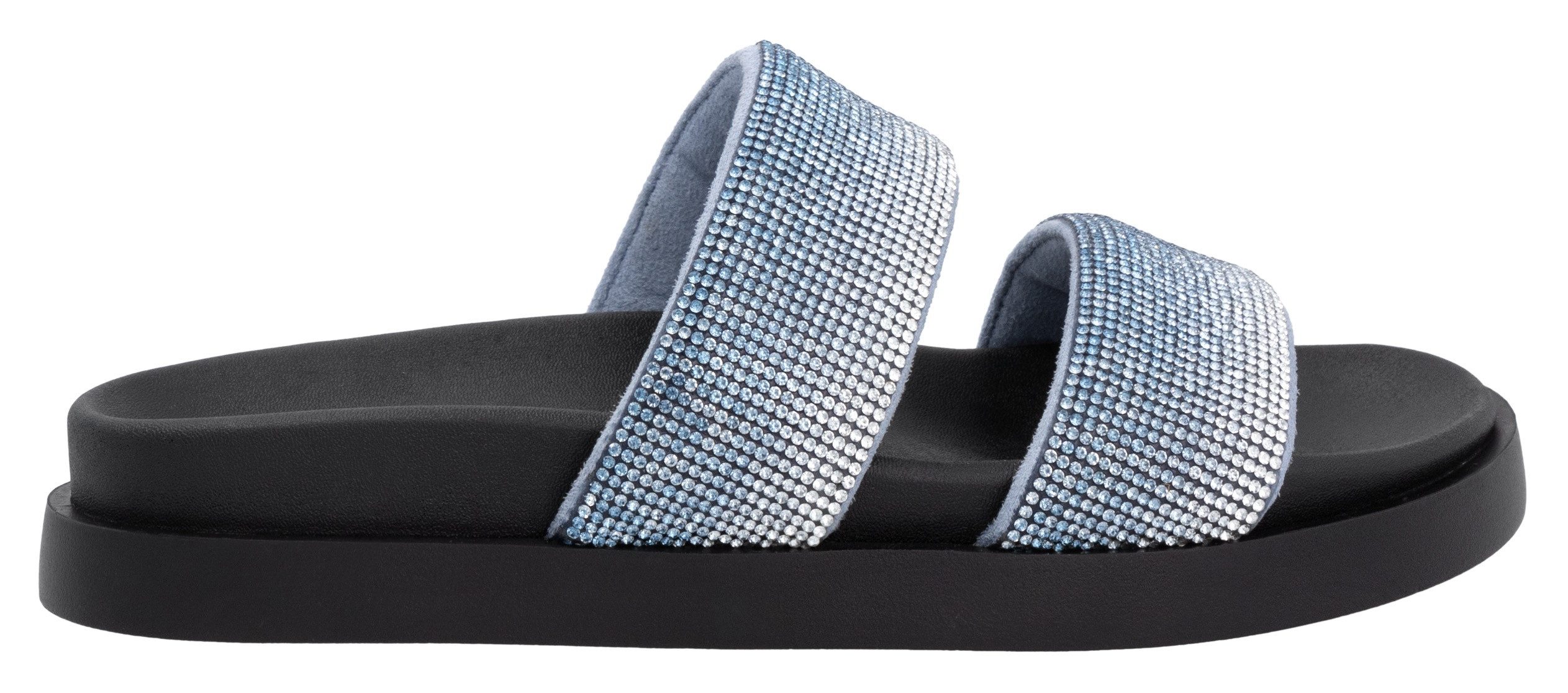 RIEKER Sport Slippers , zomer schoen, strand schoen, slippers, poolslides in glitter-look