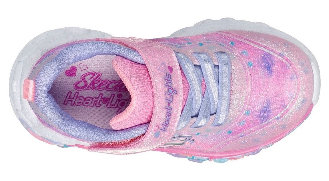 Skechers Babyschoentjes ETERNAL HEART LIGHTS , blink,-klittenbandschoen met hart-applicatie, maat sjabloon om te downloaden