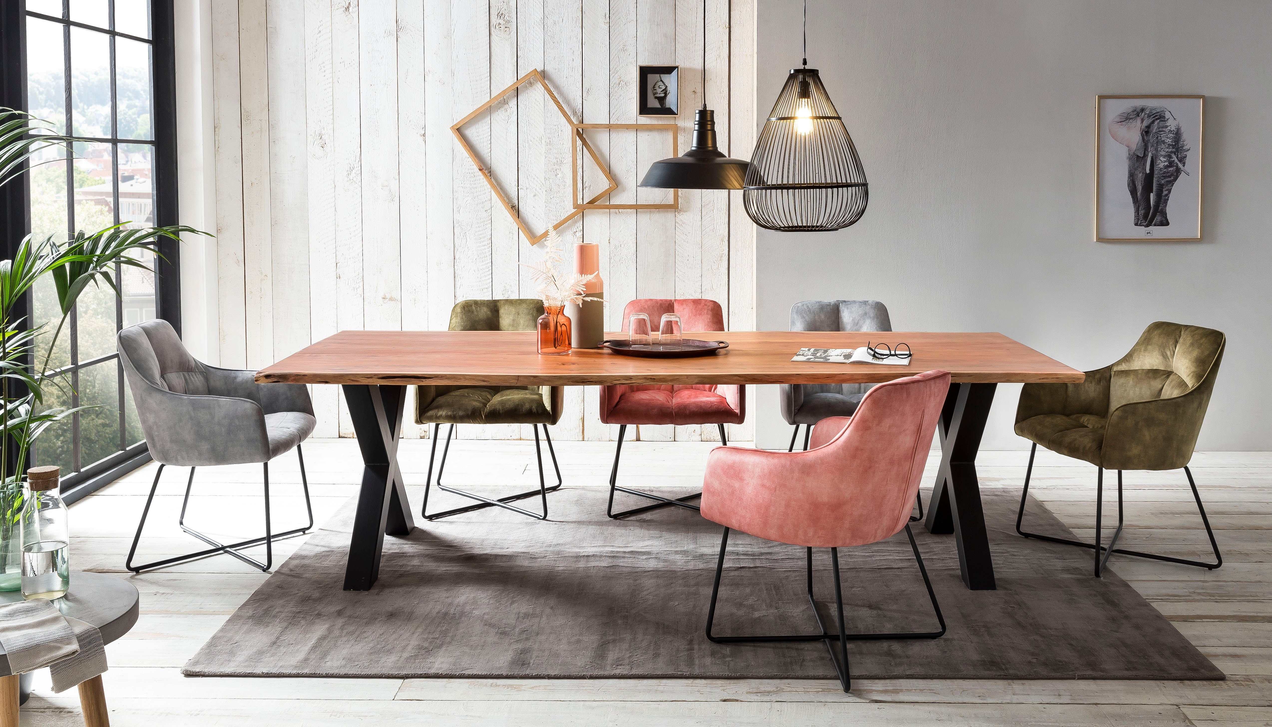 Home affaire Eettafel Manhattan met boomrand