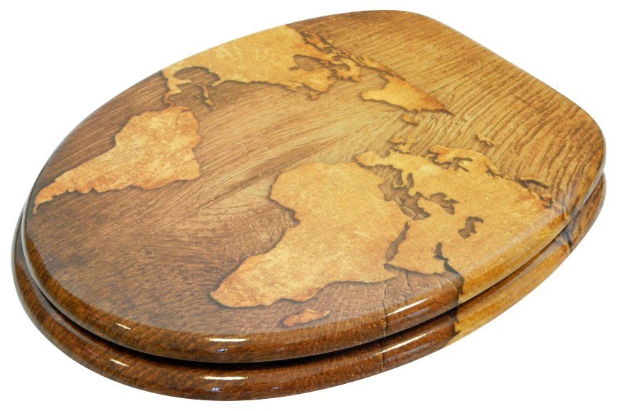 Sanilo Toiletzitting World Map met soft-closemechanisme