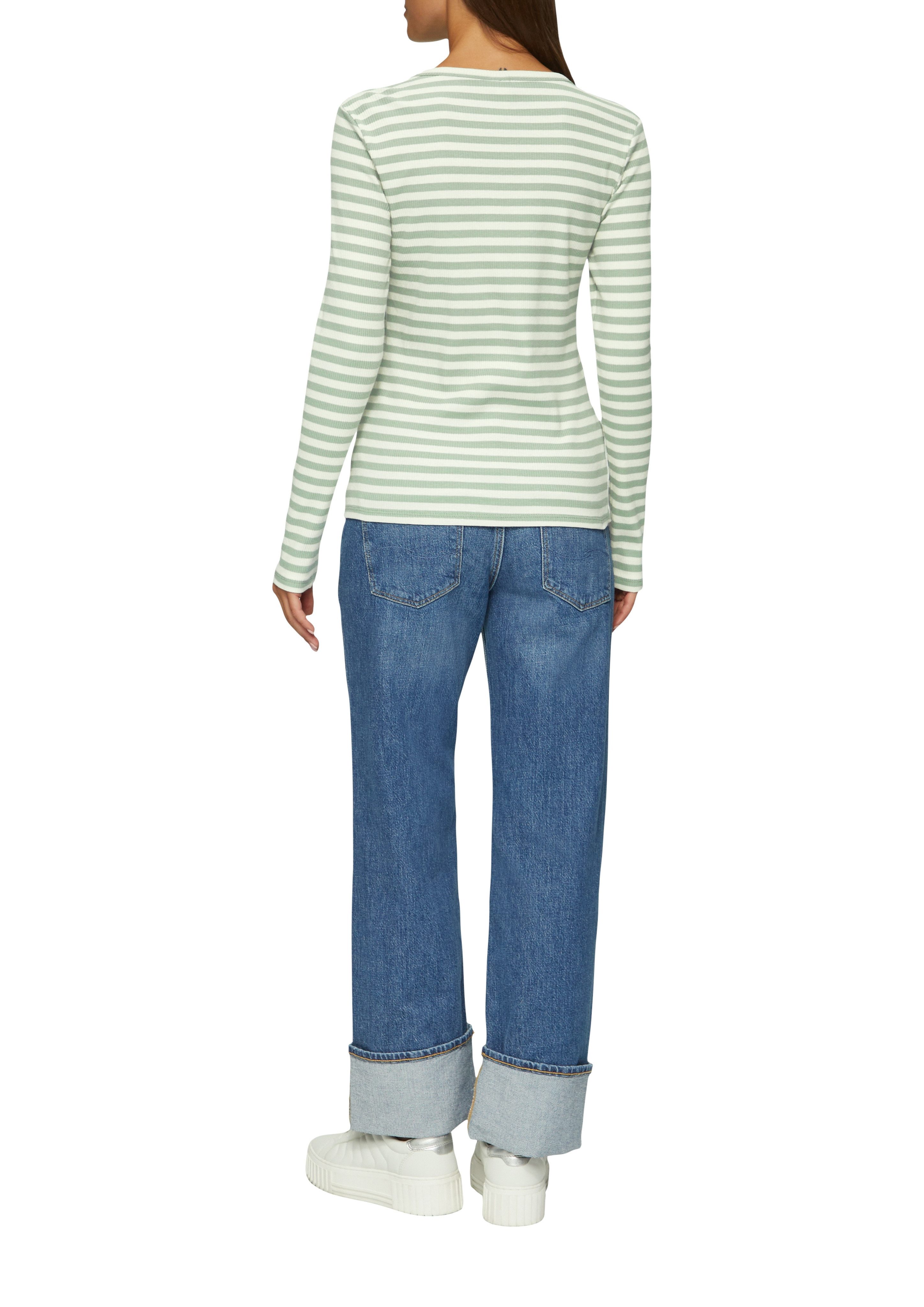 Q S designed by Shirt met lange mouwen