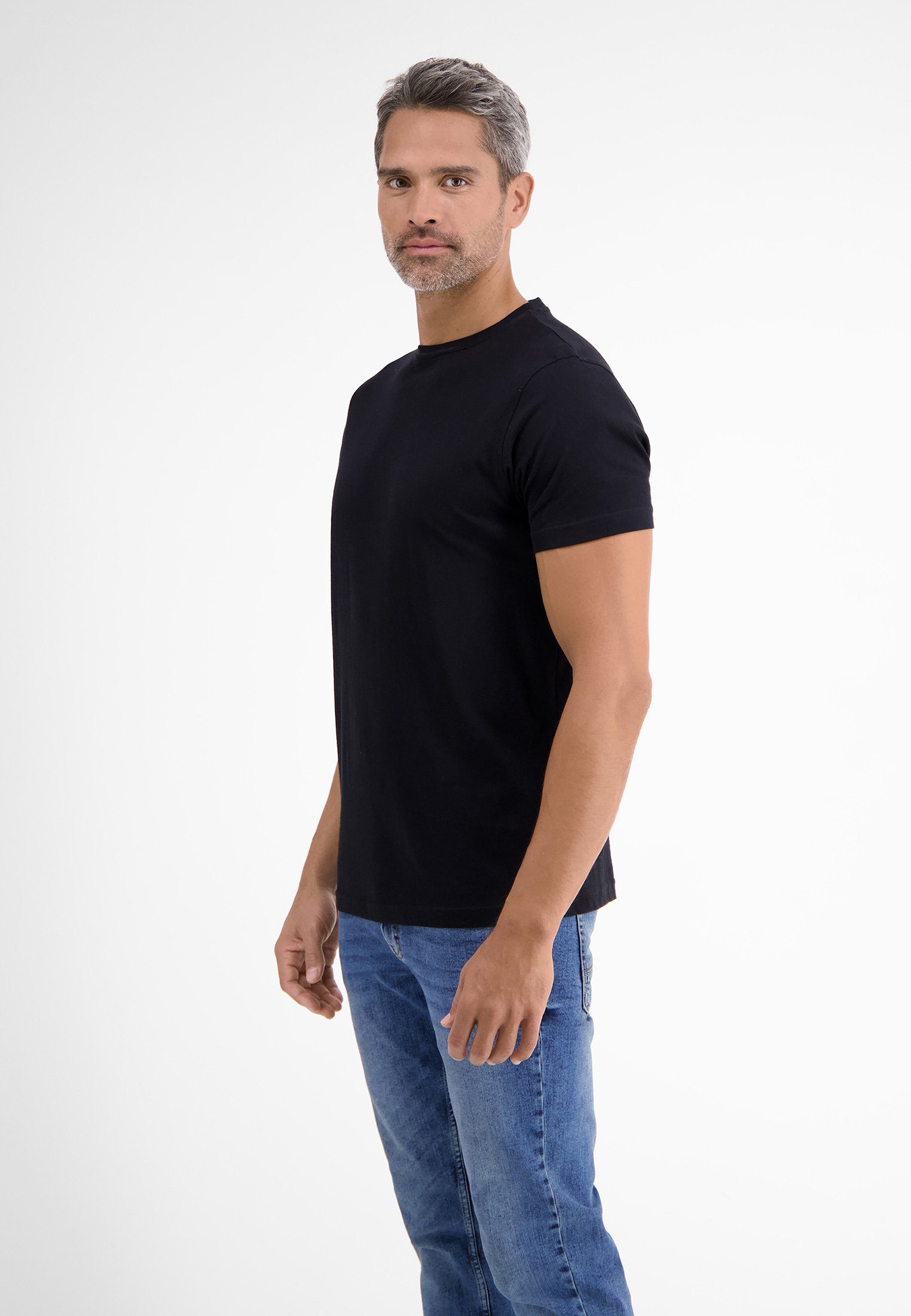 Lerros T-shirt LERROS dubbelpack T-shirt ronde hals in premium katoenkwaliteit
