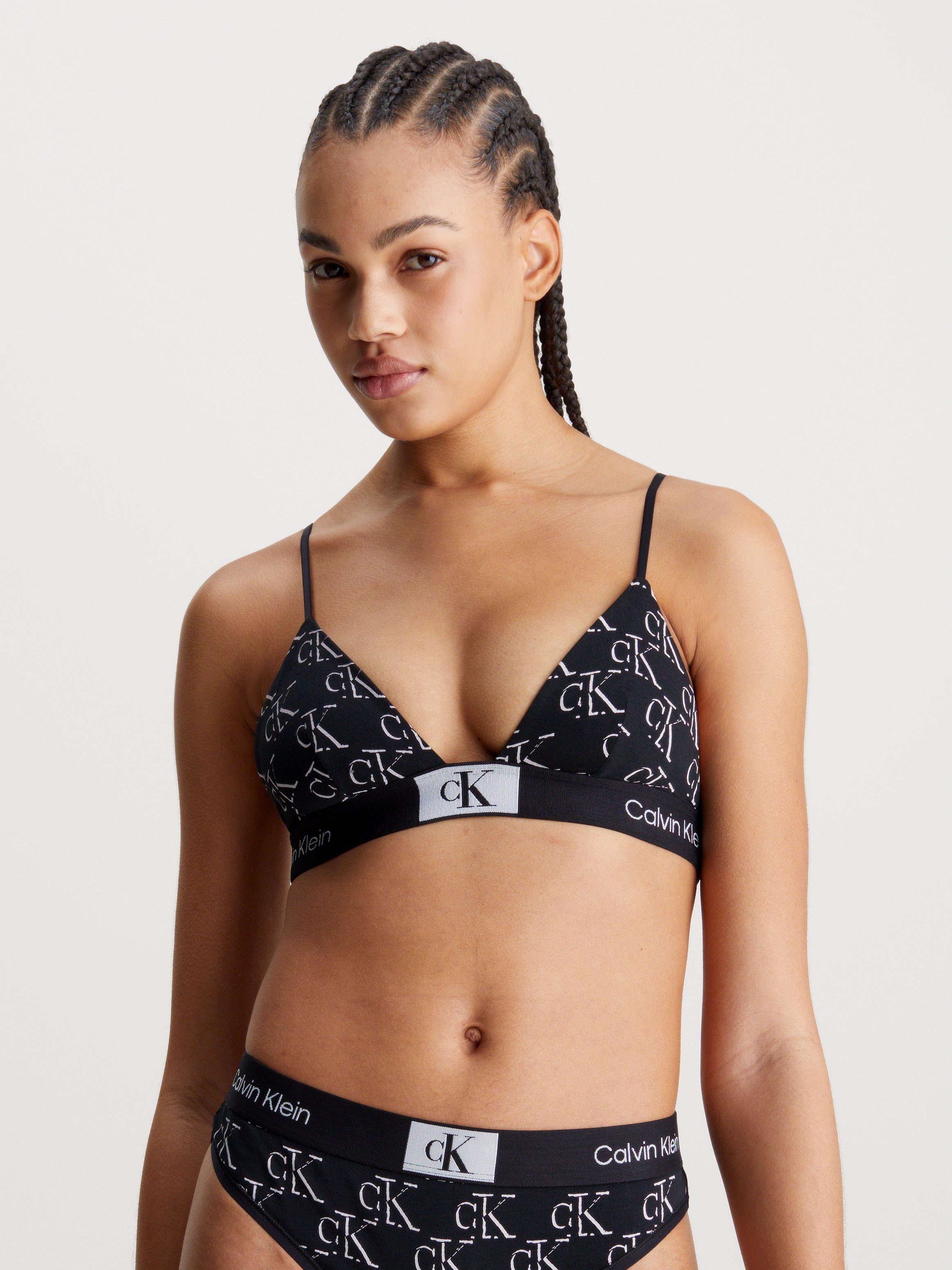 Calvin Klein Bralette-bh UNLINED TRIANGLE met klassieke tailleband met ck logo