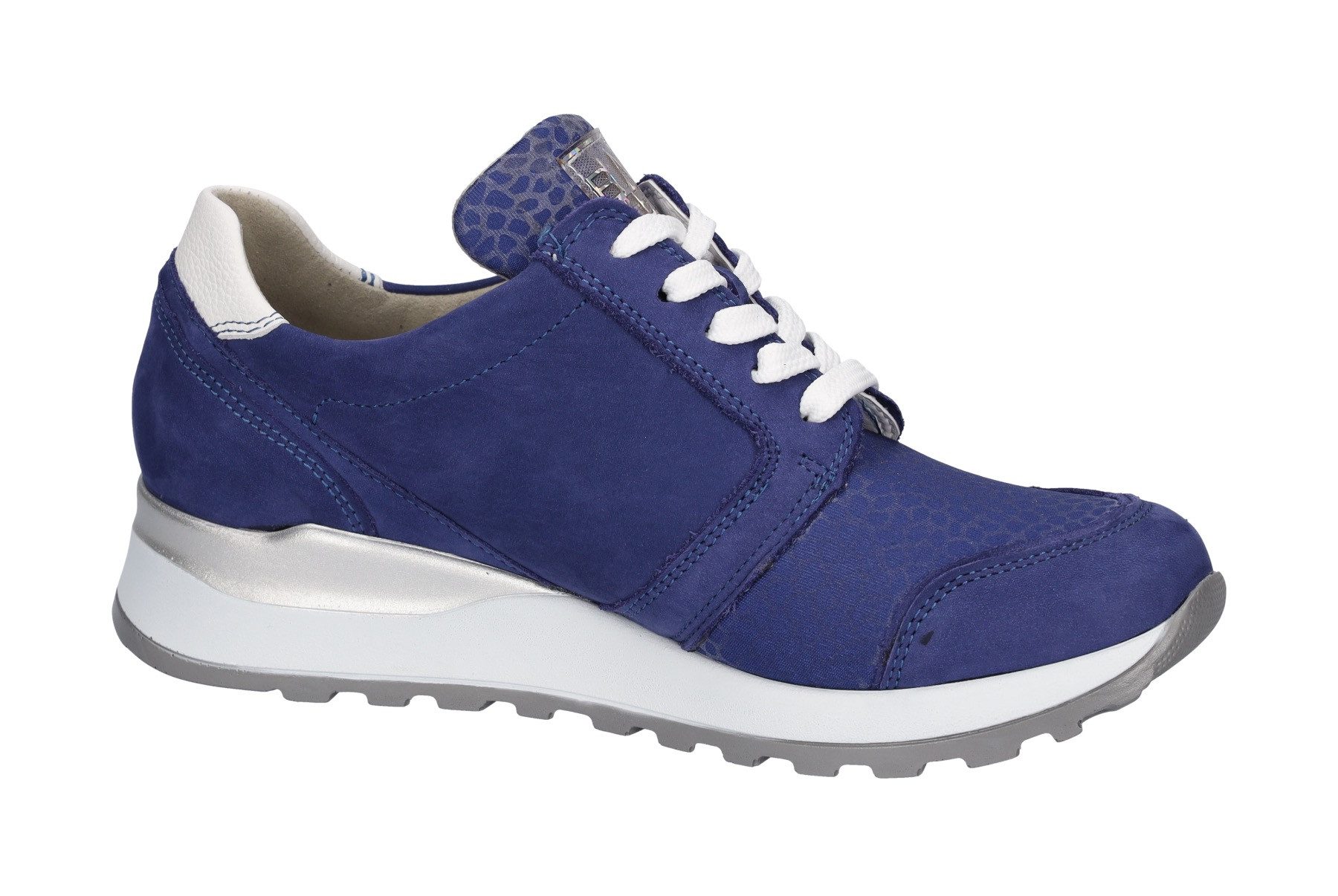Waldläufer Sneakers met sleehak Hiroko , veterschoenen, vrijetijdsschoen, lage schoen, contrasterende afwerking, breedte h