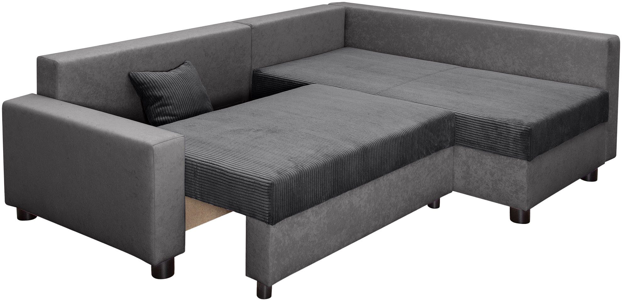 COLLECTION AB Hoekbank Parma L-vorm met slaapfunctie en bedlade, inclusief kussens, bonell-federkern