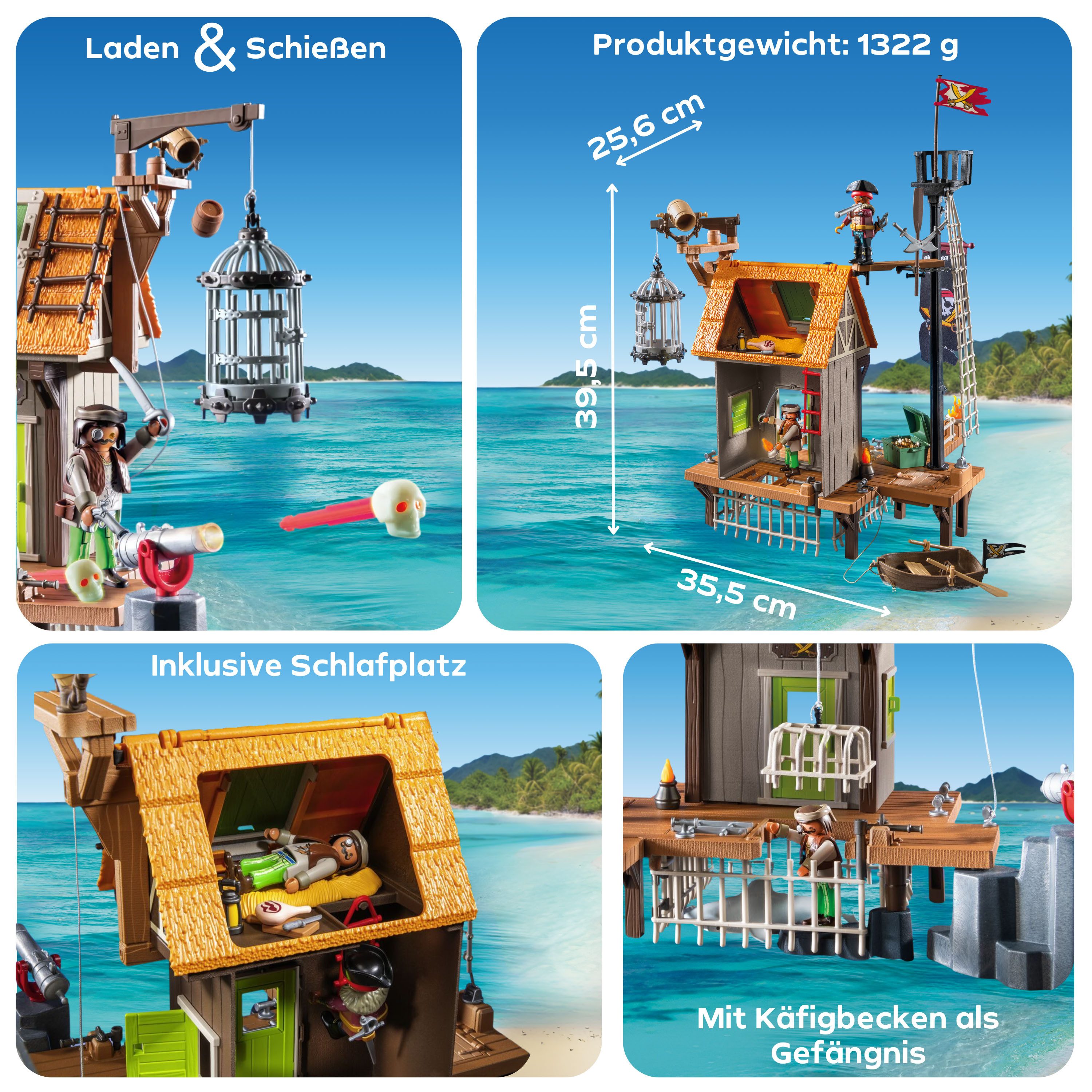 Playmobil® Constructie-speelset Piratenhaven met Zeeroversgevangenis (71792), Playmobil Pirates (165-delig)