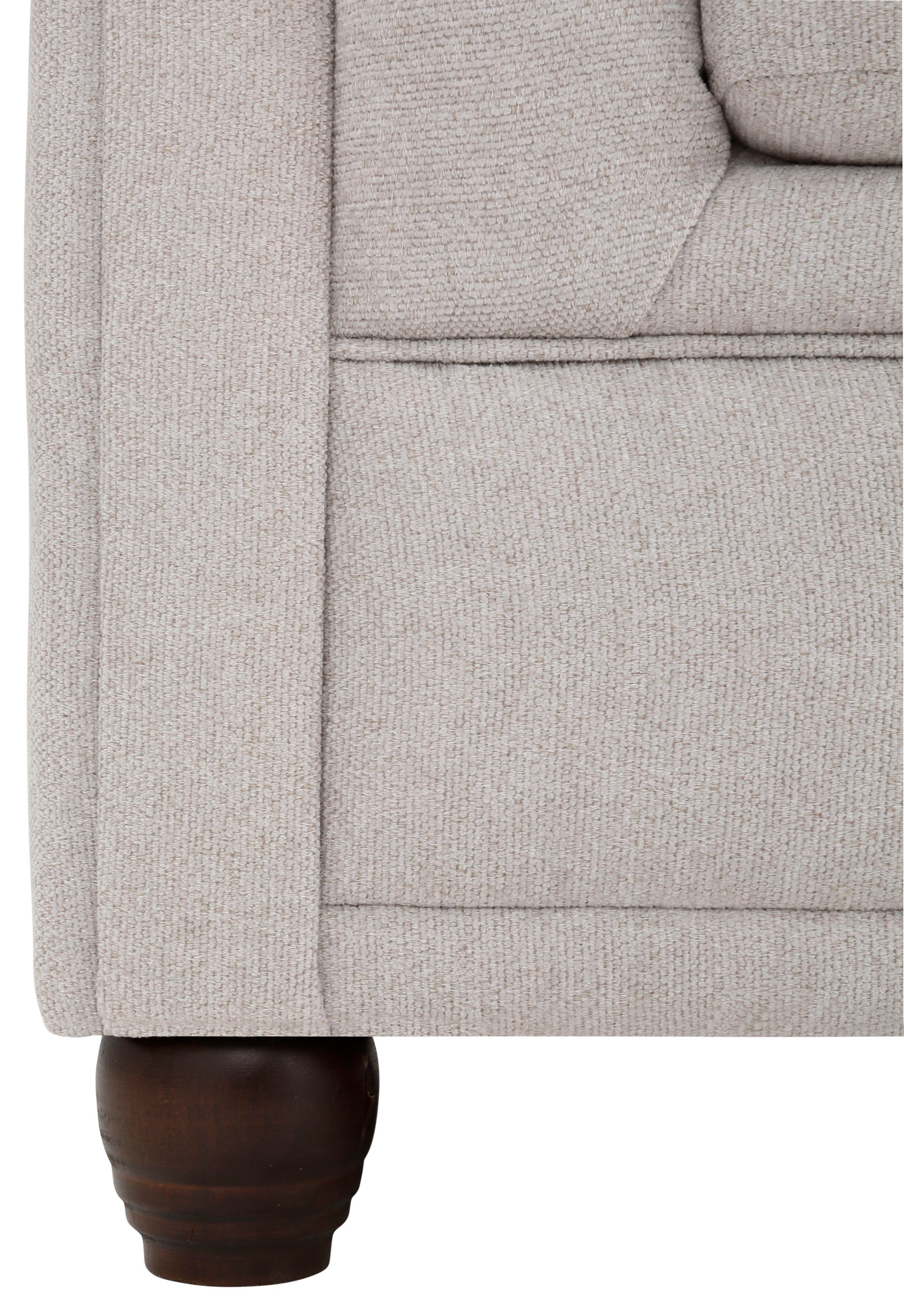 Home affaire Chesterfield-bank New Castle L-vorm hoogwaardige capitonnage in chesterfield-design, bxdxh: 255(171x72)