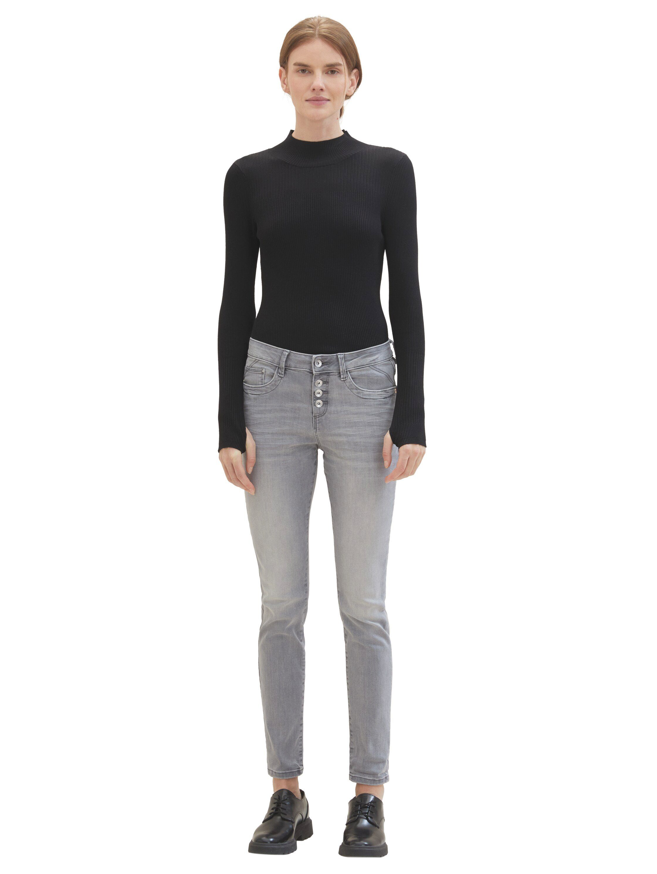 Tom Tailor Tapered jeans met knoopsluiting