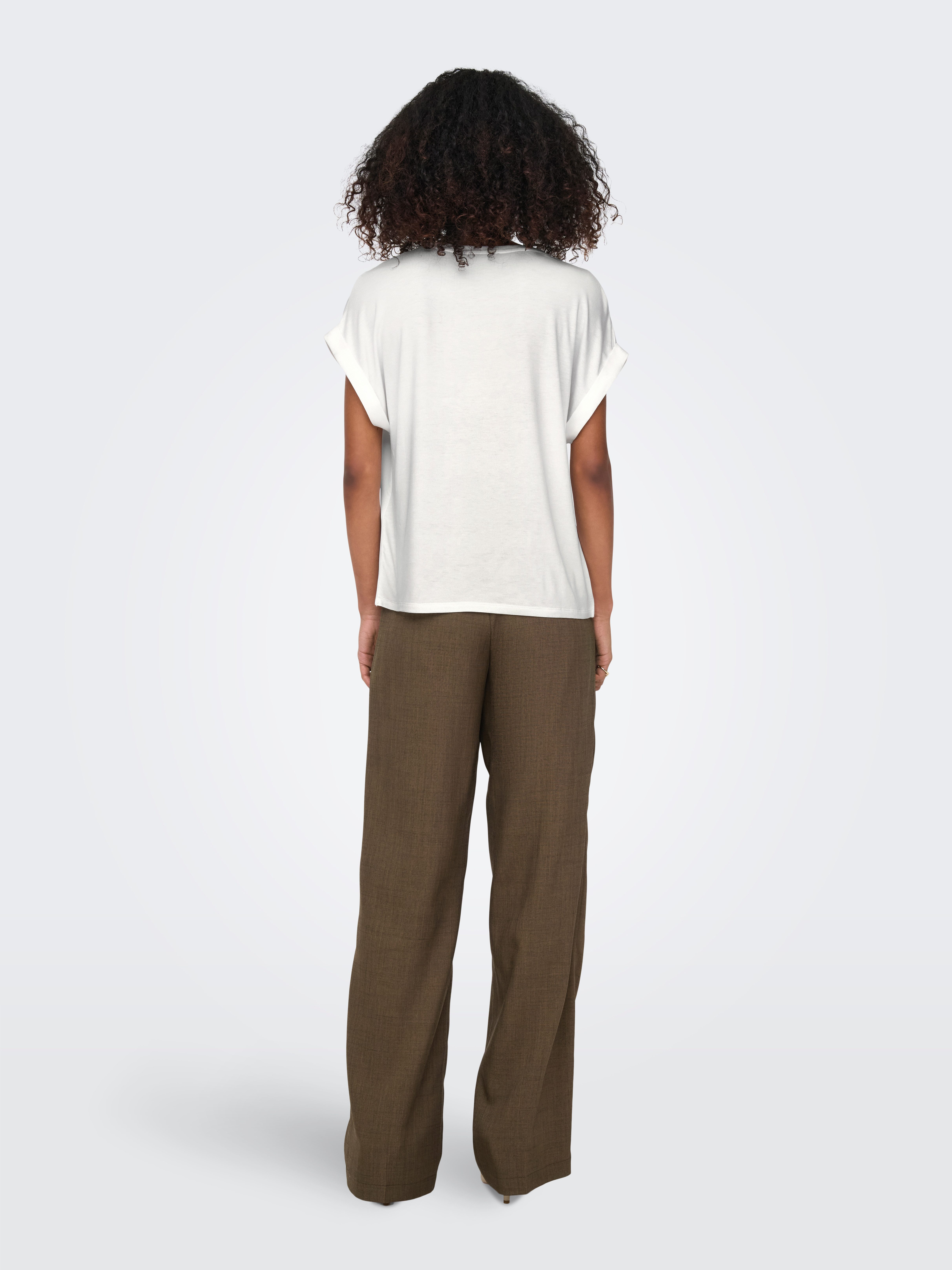 Only Shirt met korte mouwen ONLLIEKE S/S SATIN MIX TOP WVN NOOS