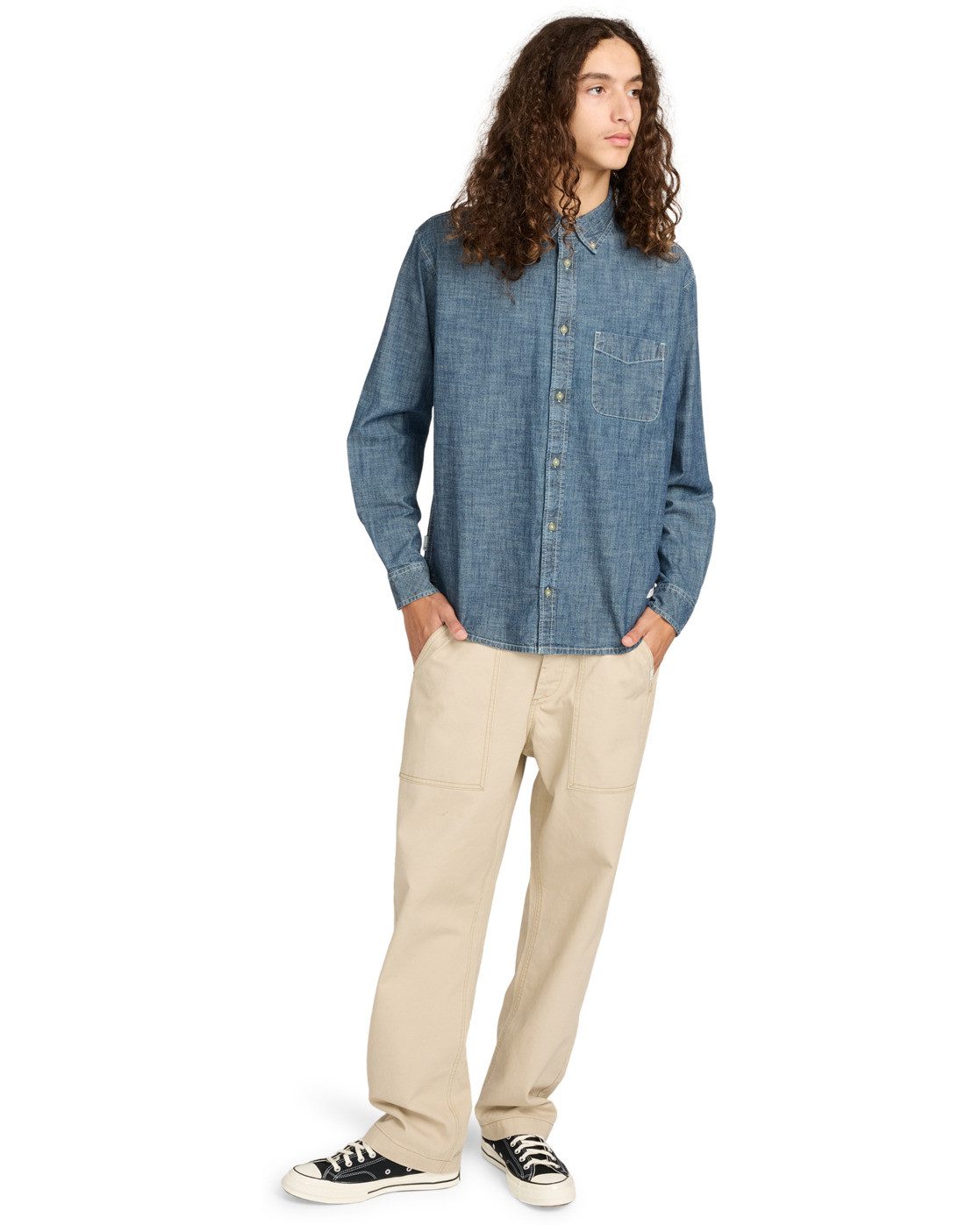 Element Overhemd met lange mouwen Button Down Regular Chambray