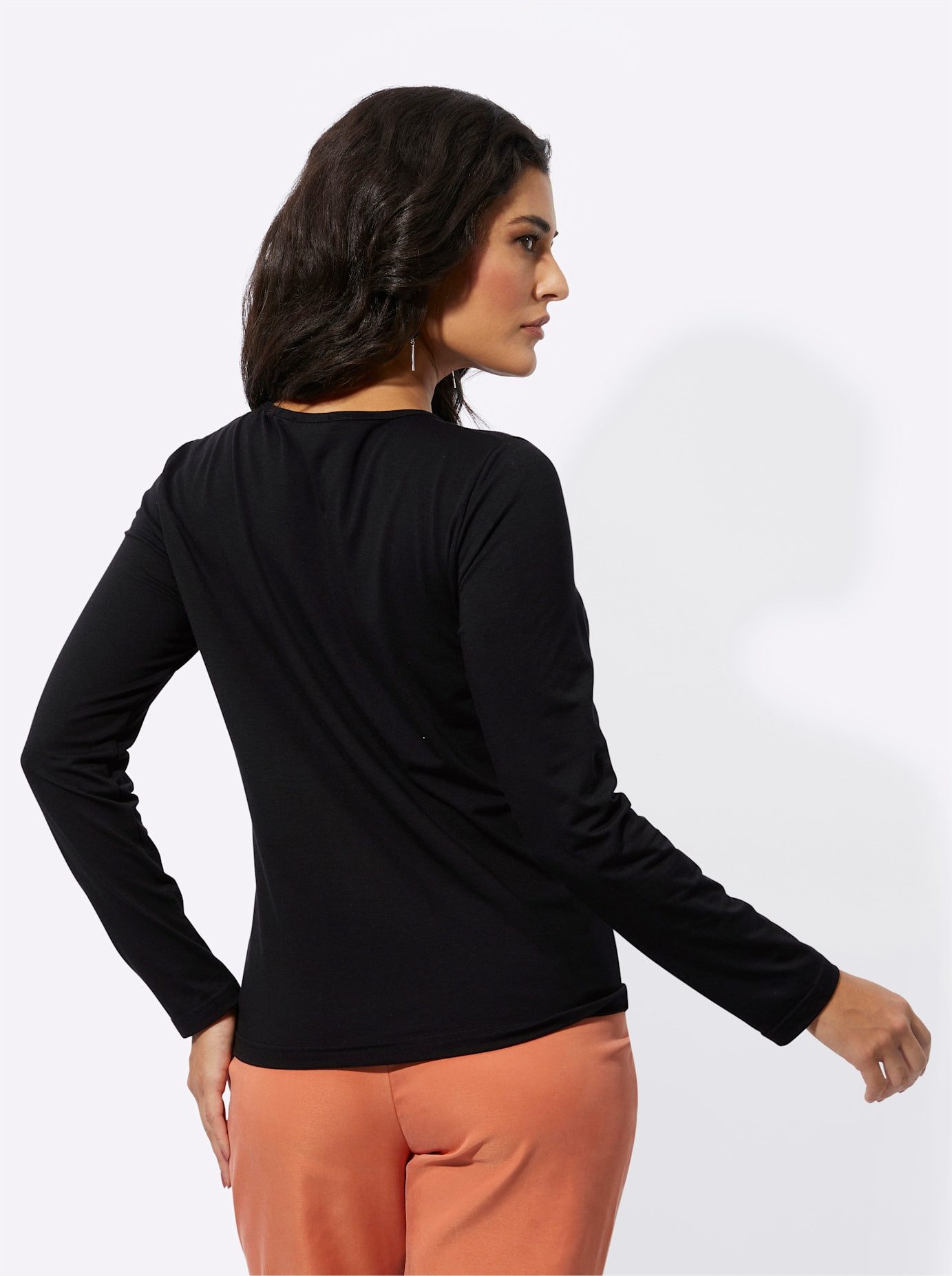 Creation L Shirt met lange mouwen Modal-mix-shirt (1-delig)