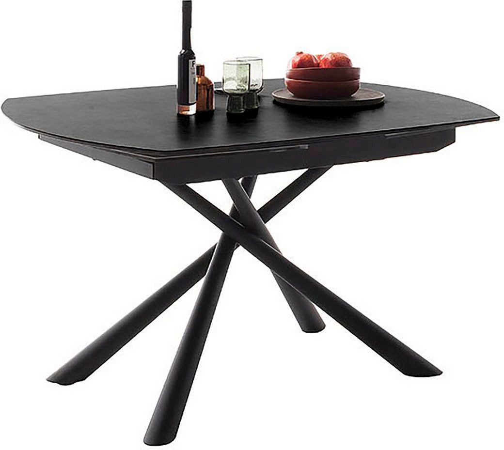 MCA furniture Eettafel NICOSIA vierpoot tafel 130-190 cm Keramiek, metaal, rotatieschuif, uittrekbaar, tafelblad 11 mm