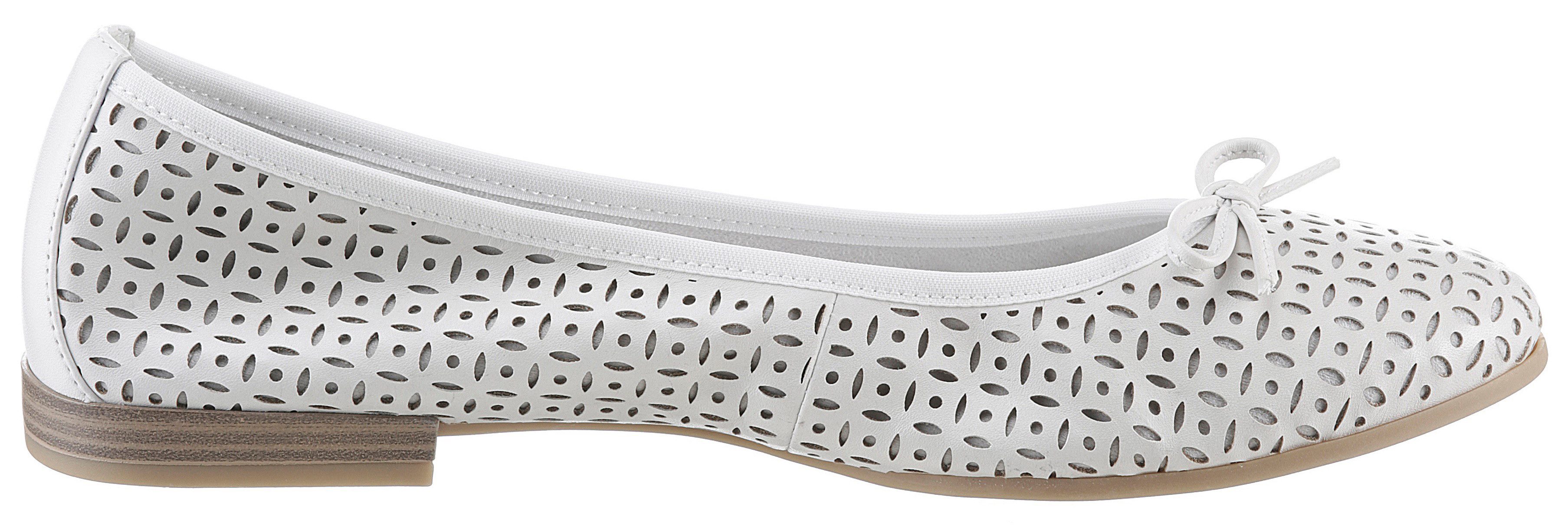 Tamaris Ballerina's , business schoen, lage schoen, instapschoen met mooie strik