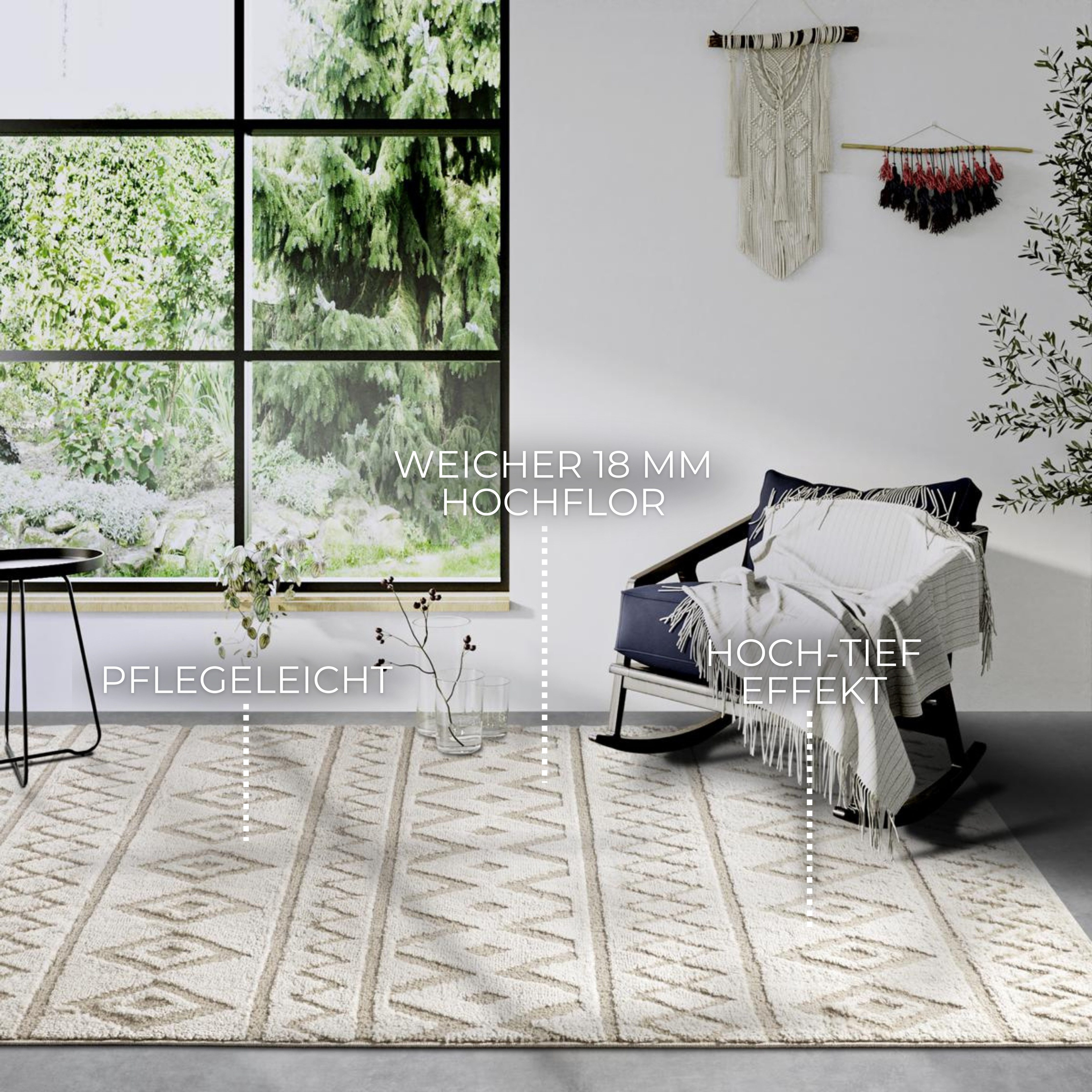 ELLE DECORATION Design-vloerkleed Itinerance Hoogpolig, shaggy, loper, zacht, langpolig, modern, hoog-laag effect