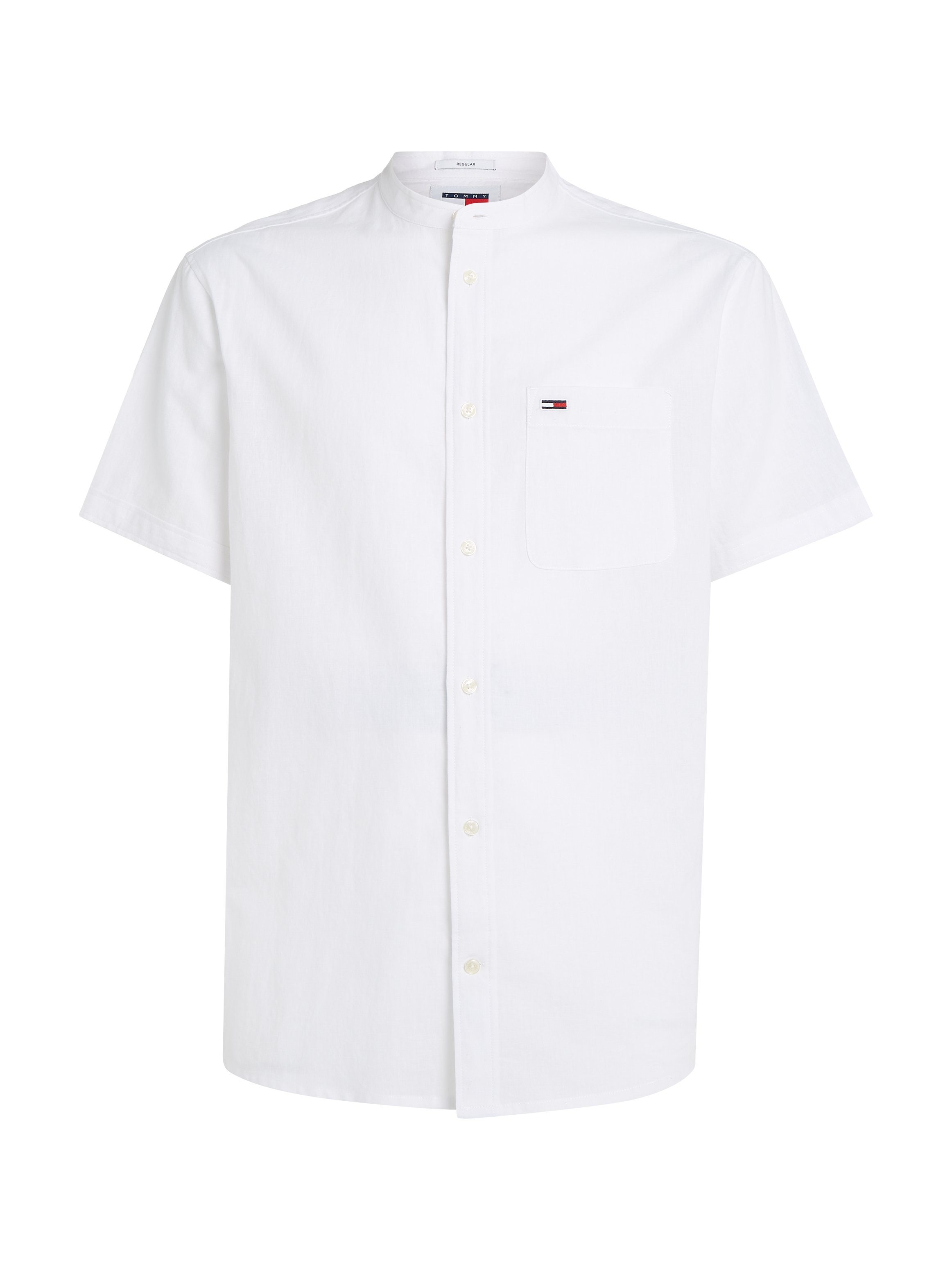 TOMMY JEANS Overhemd met korte mouwen TJM REG MAO LINEN BLEND SS SHIRT