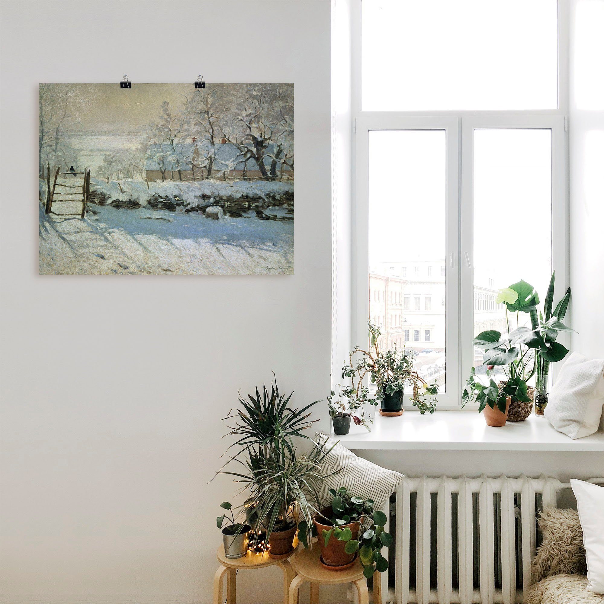 Artland Artprint De ekster. 1868x69 als artprint op linnen, poster in verschillende formaten maten
