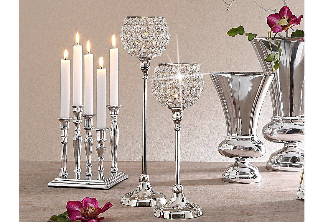 Home affaire Waxinelichthouder Kristal (set, 2 stuks)