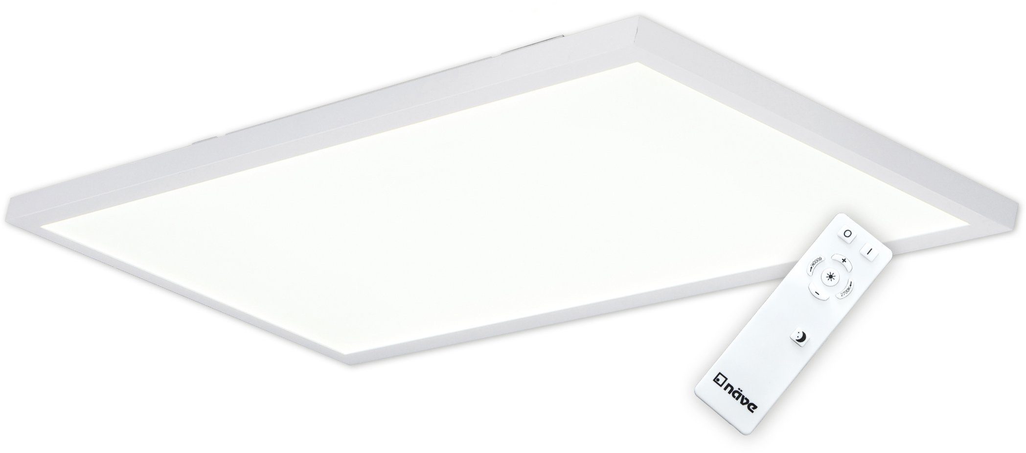 näve Led-plafondlamp Salta Plafondlamp, dimbaar, nachtlicht- en geheugenfunctie, afstandsbediening (1 stuk)