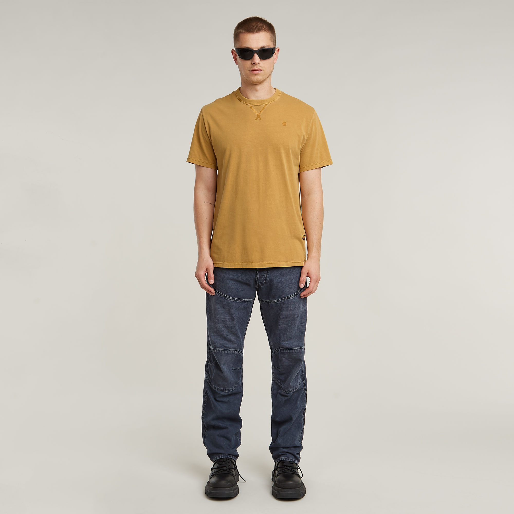 G-Star RAW T-shirt Nifous Ronde hals, met ribinzet