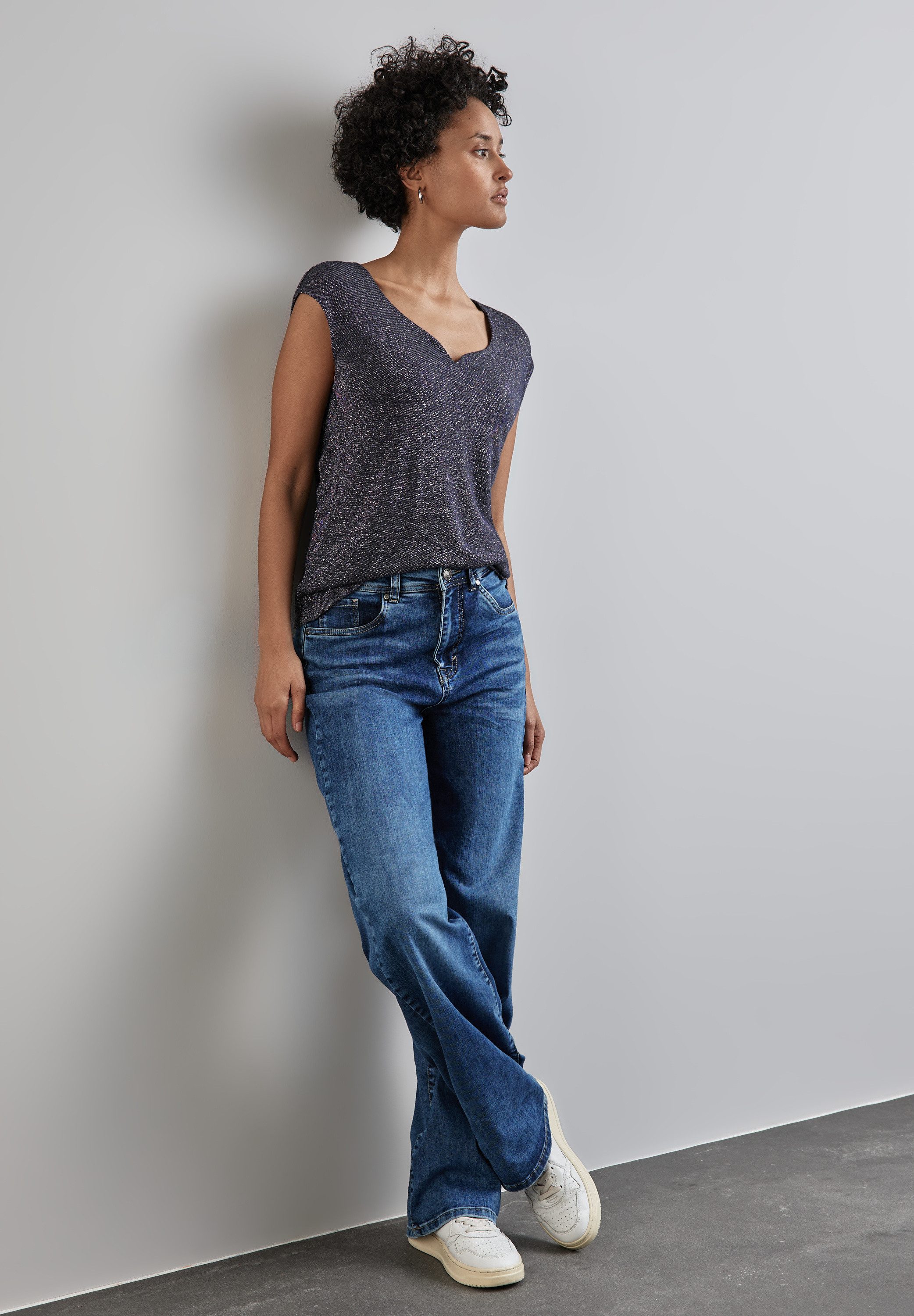 STREET ONE Shirttop ADA met hartvormige halslijn