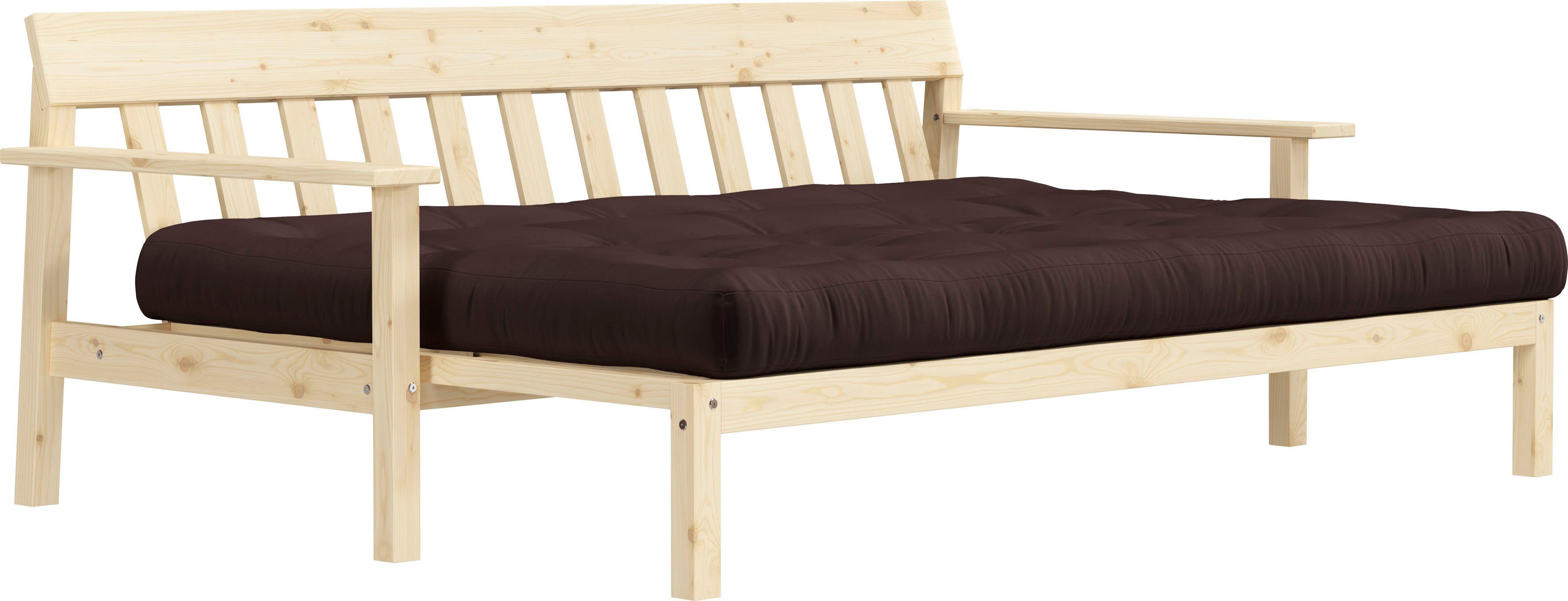 Karup Slaapbank Unwind Met houtstructuur, incl. futonmatras, ligoppervlak 130x190 cm