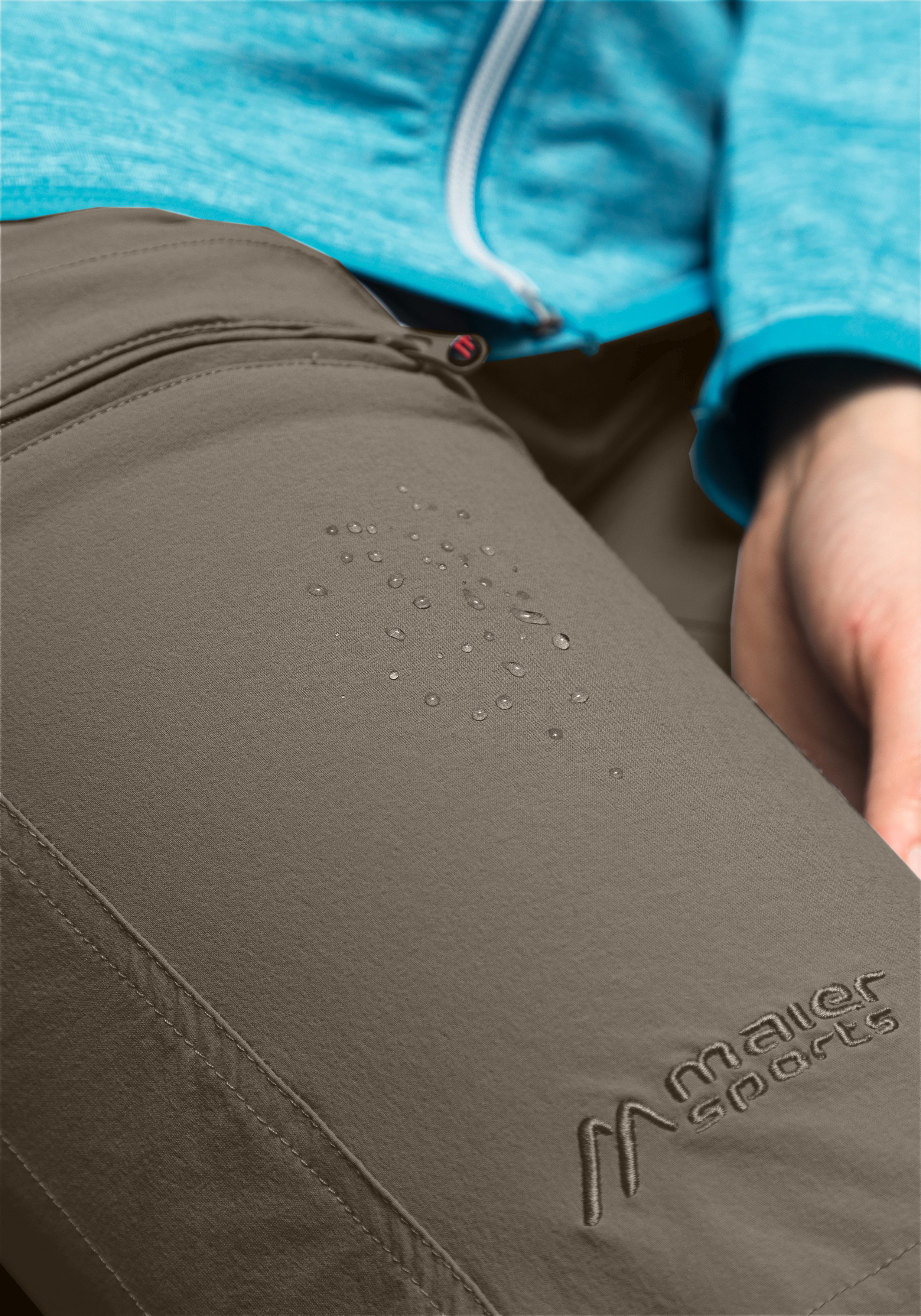 Maier Sports Functionele broek Lulaka Dames wandelbroek, ventilerende outdoorbroek met oprolfunctie