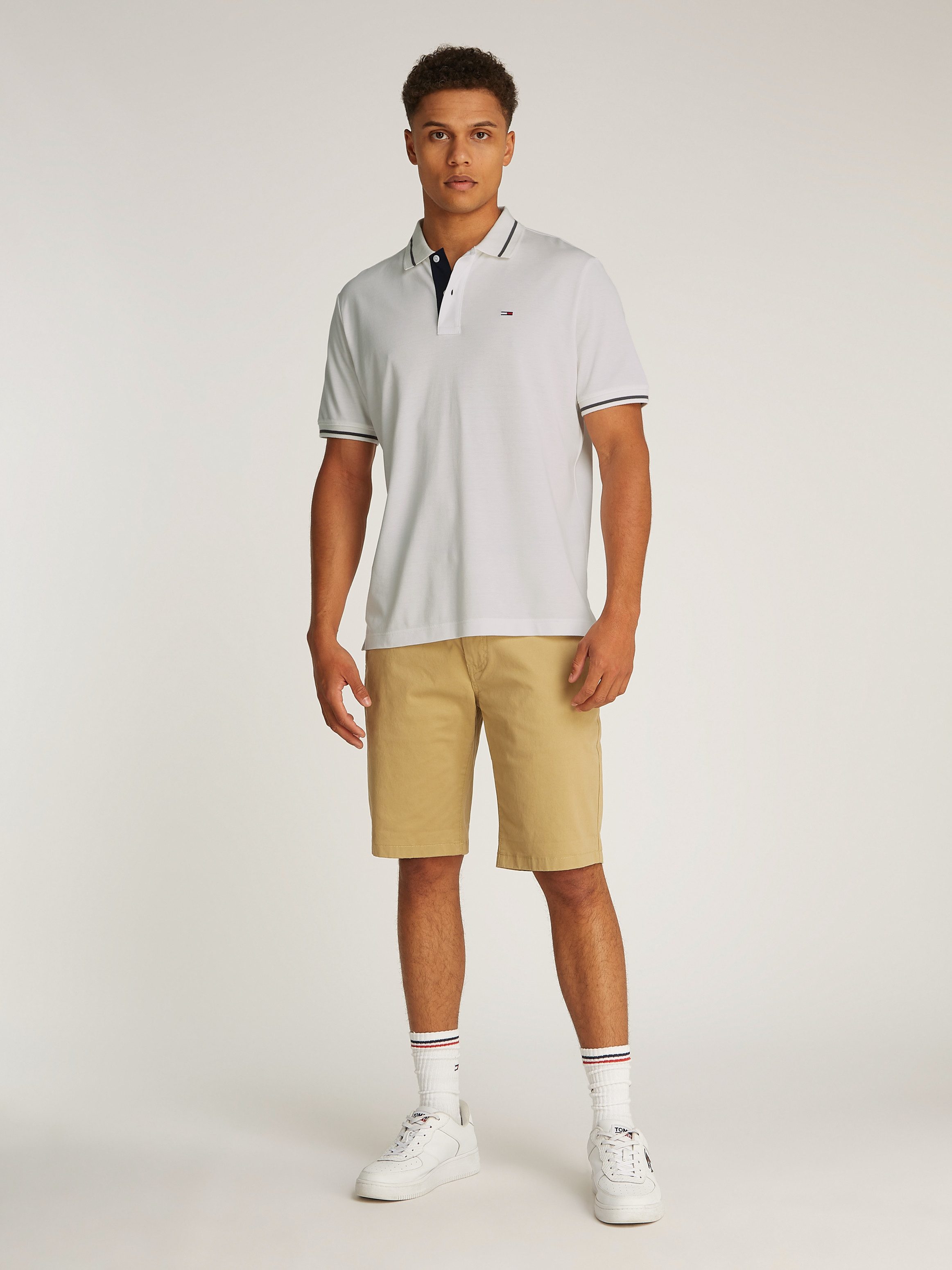 TOMMY JEANS Poloshirt TJM REG TIPPED POLO met gestreepte details