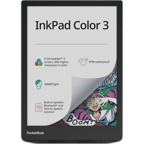 PocketBook e-reader InkPad Color 3, 7,8, E-book reader met luidspreker en bluetooth-interface