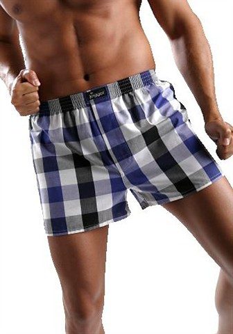 le jogger® Geweven boxershort gekleurd geruit (set, 3 stuks)