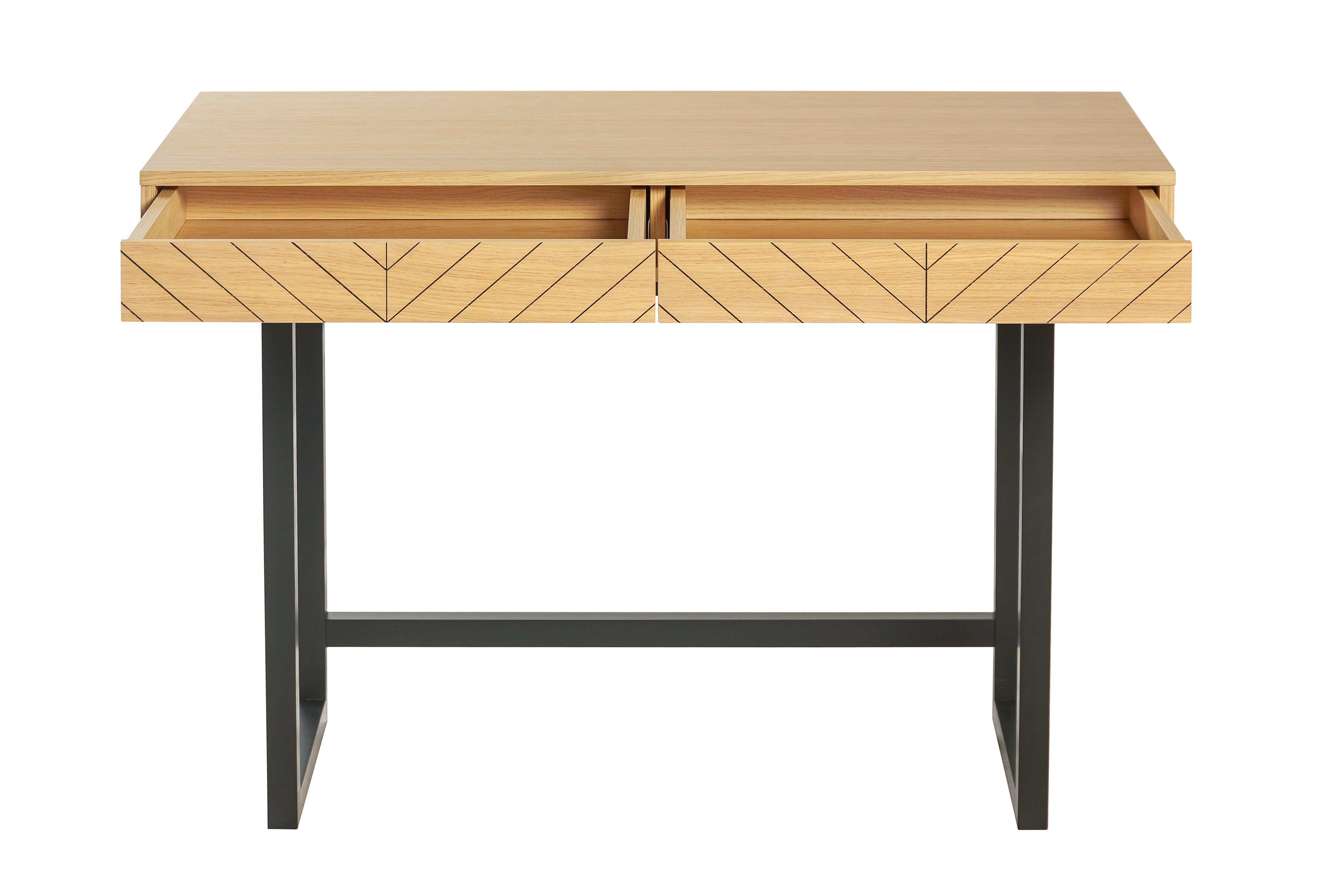 Woodman Bureau Camden scandinavisch design, praktisch uittrekbaar met push-to-openfunctie