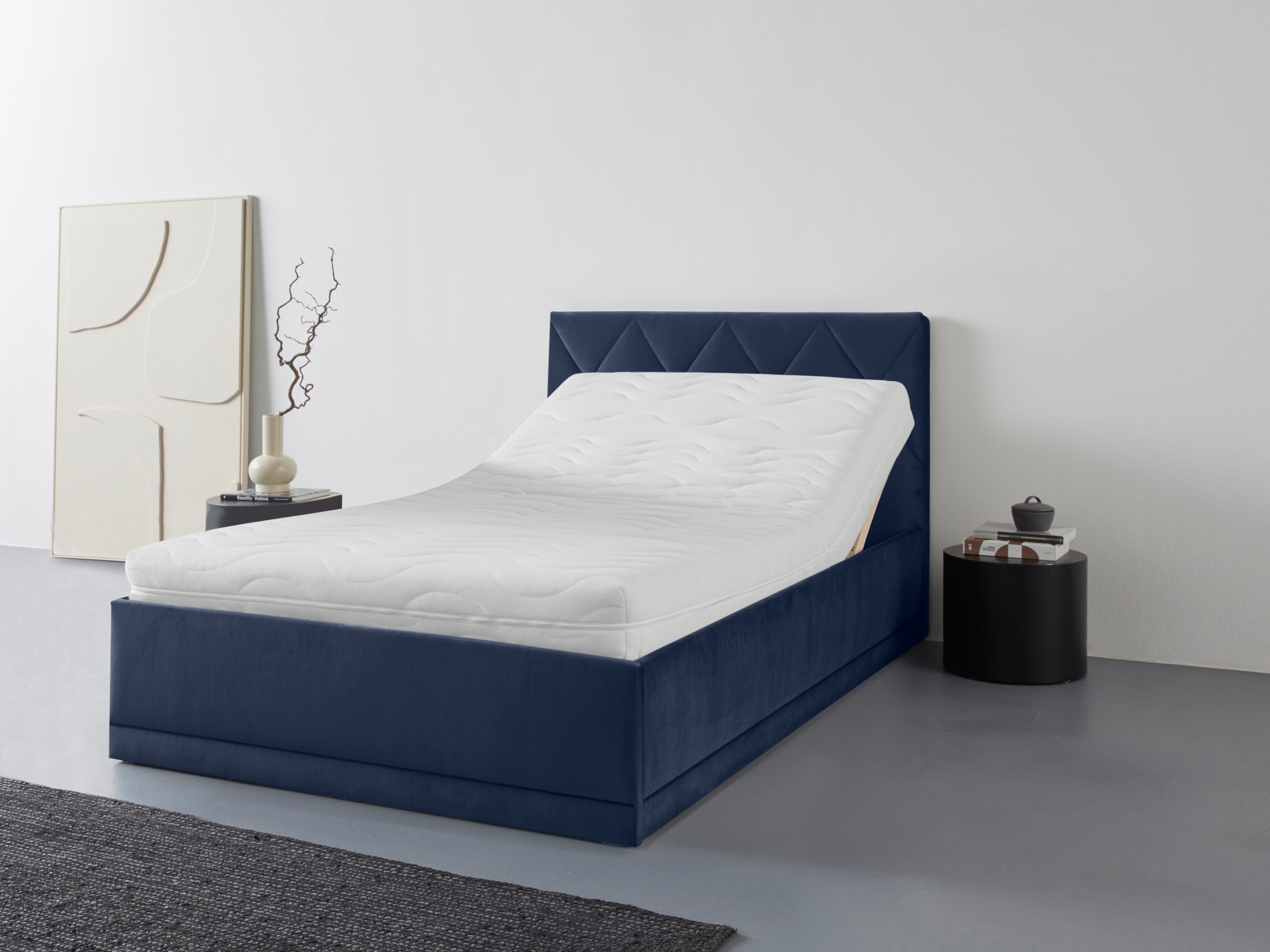 Westfalia Polsterbetten Gestoffeerd bed ADAMAS ook met bedlade, knoopdetails met stras
