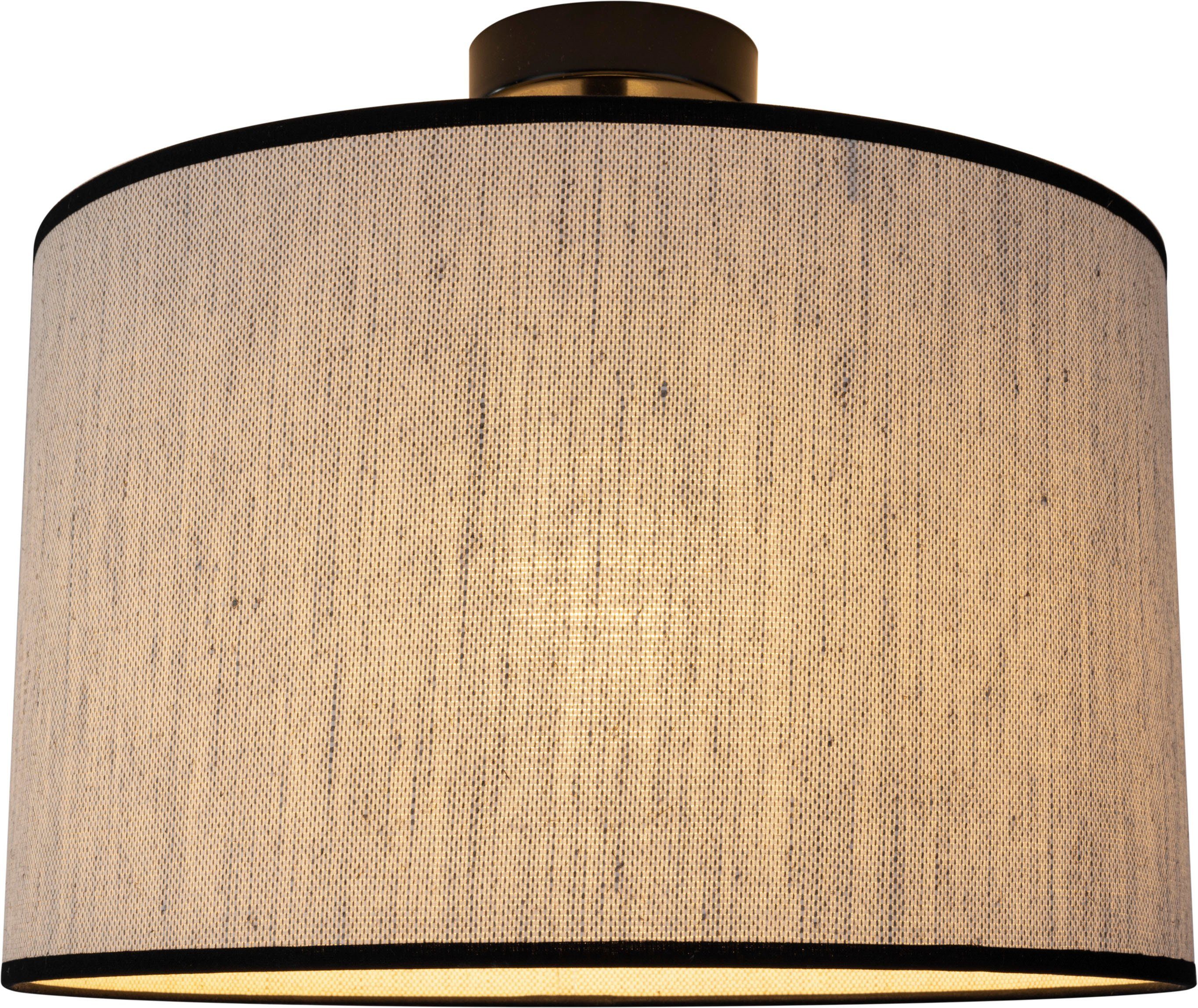 andas Plafondlamp Virrat, in Scandinavische stijl Plafondlamp met linnen kap, in tijdloos ontwerp, gemaakt in Europa (1 stuk)