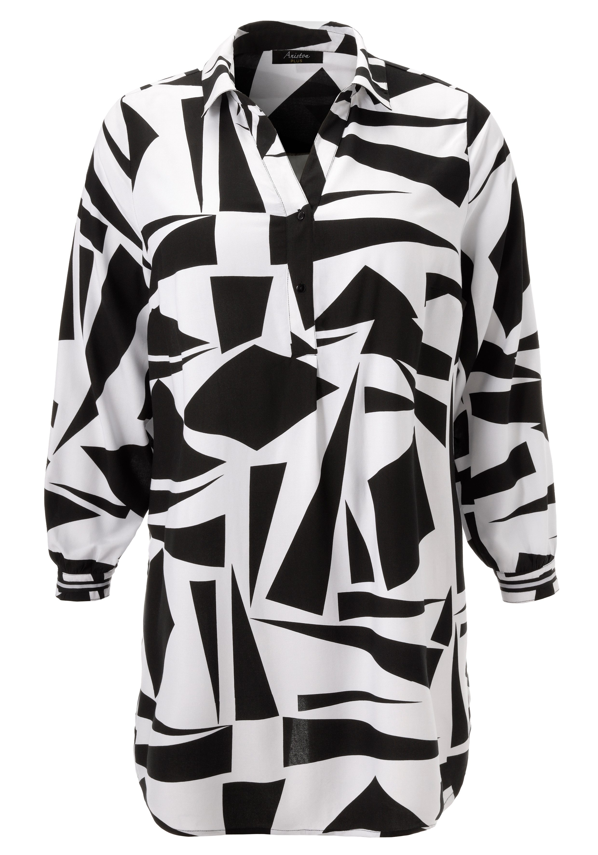 Aniston PLUS Lange blouse met kleurrijke, grootvlak print