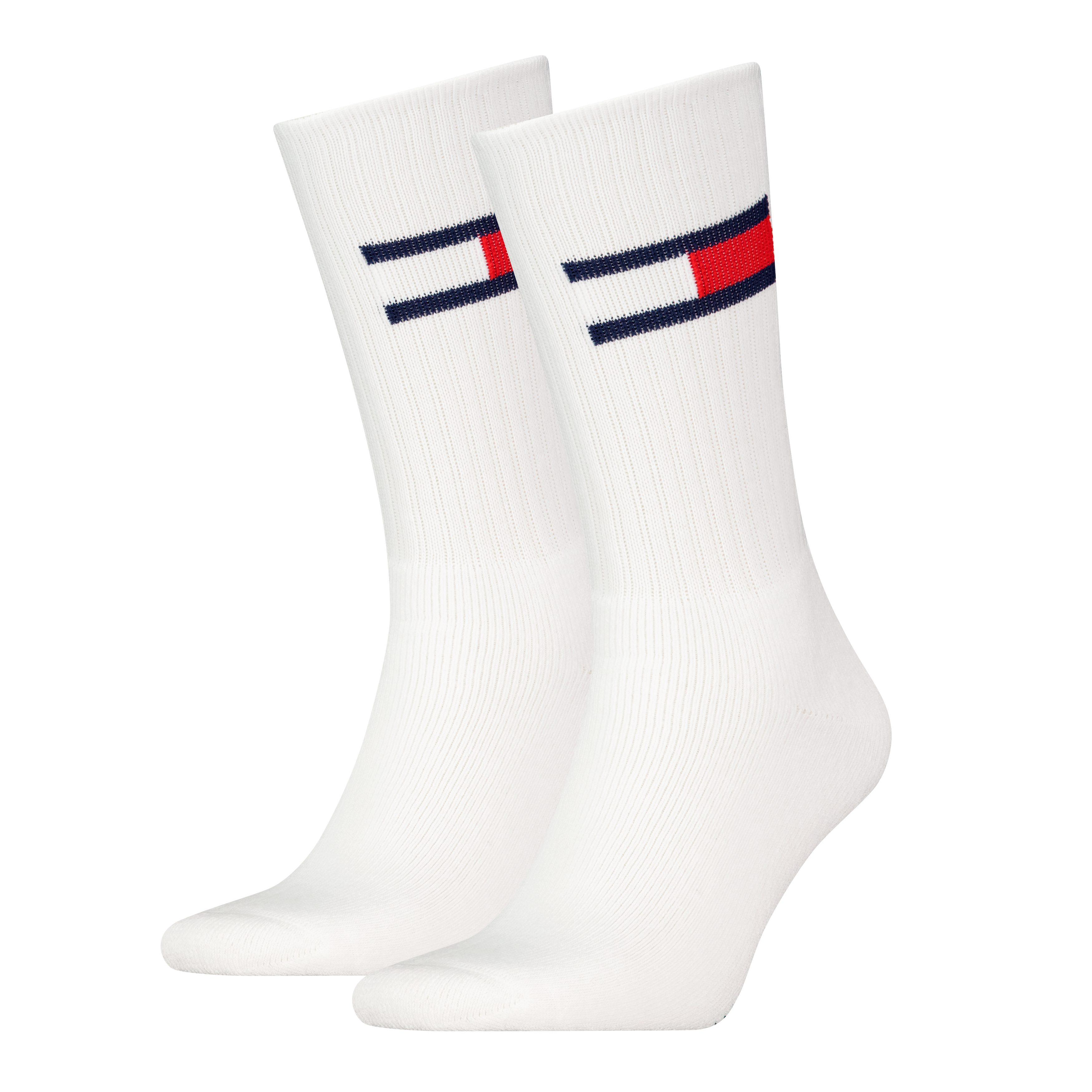 Tommy Hilfiger Sokken TH UNI TJ SOCK 2P FLAG (2 paar, 2 paar) heren sokken maat 35-38 wit
