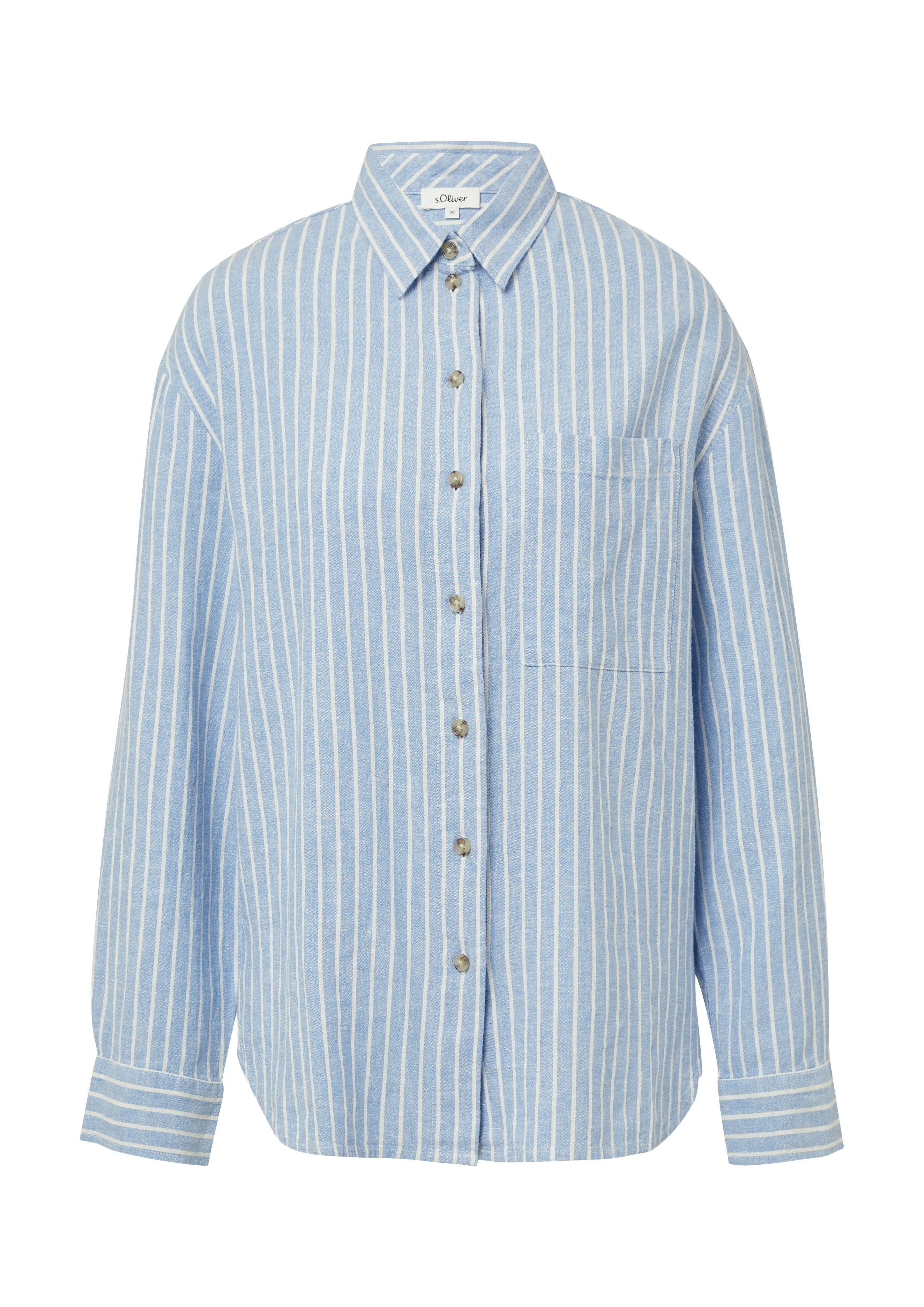 s.Oliver Blouse met lange mouwen met streepmotief