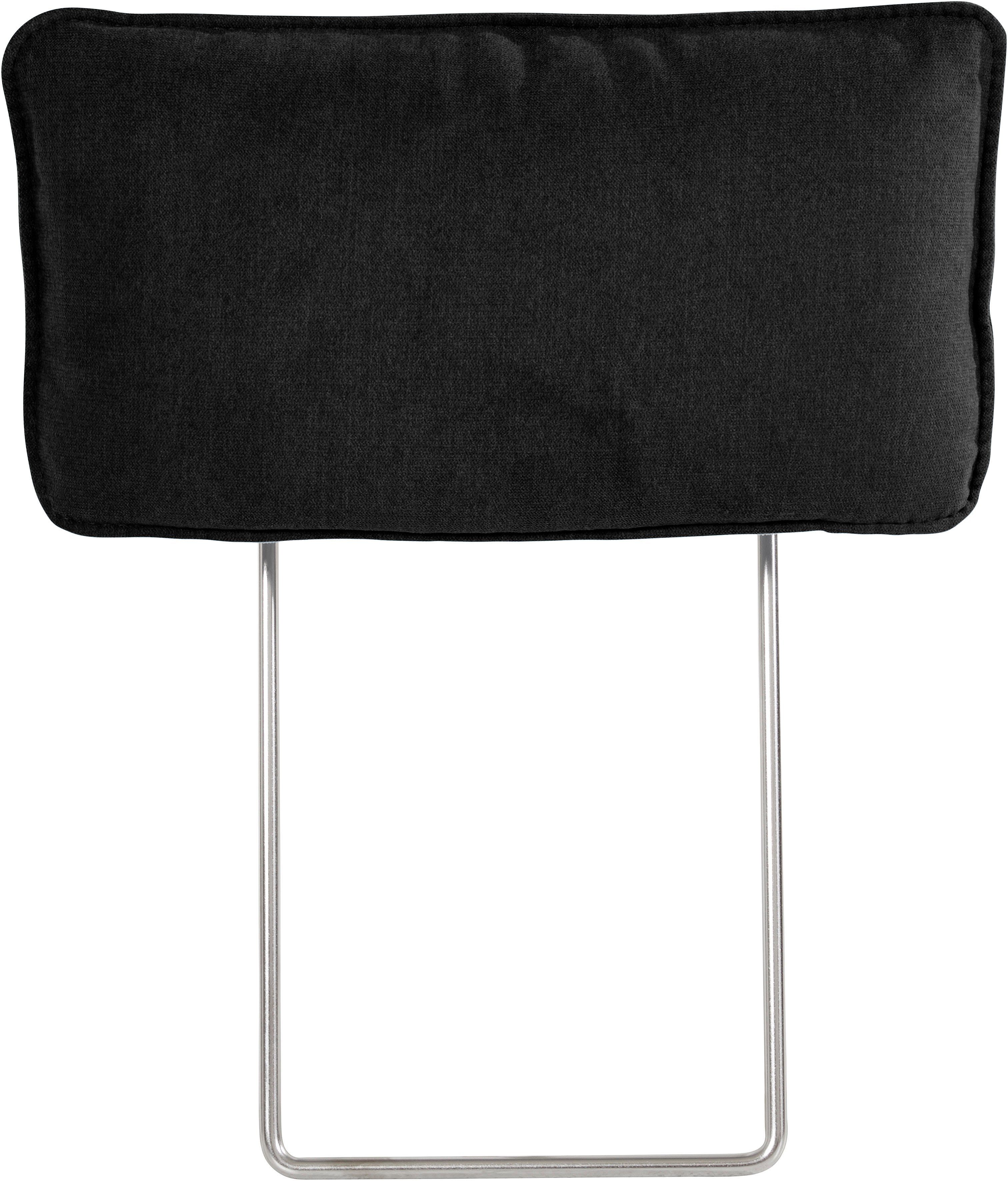 INOSIGN Hoofdsteun Birkholm passend bij de birkholm-serie, bxdxh van het kussen: 50 x 10 x 25 cm (set, 2 stuks) zwart, toebehoren voor banken, 50 cm